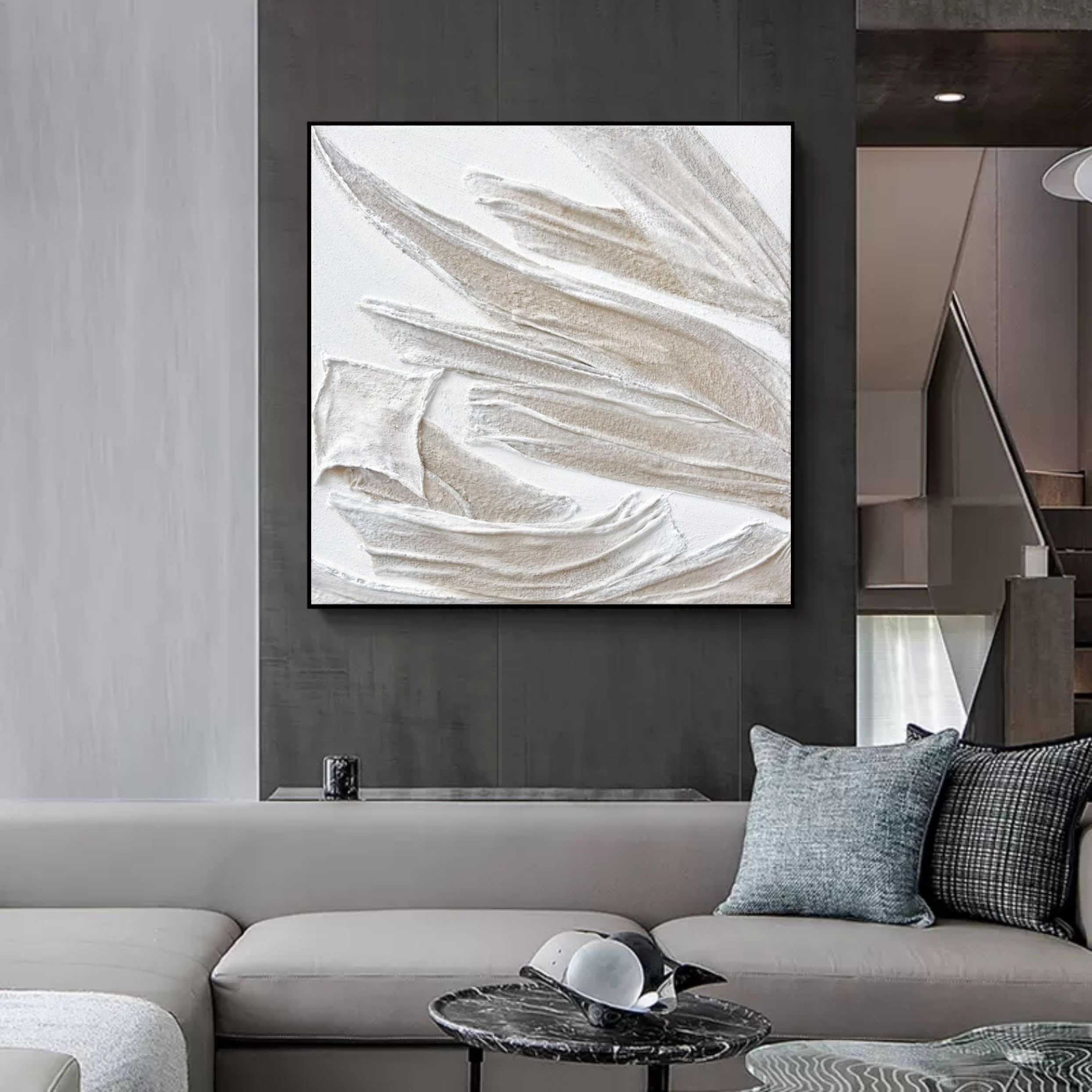 Wall Art Plaster Minimalist Organic Flow