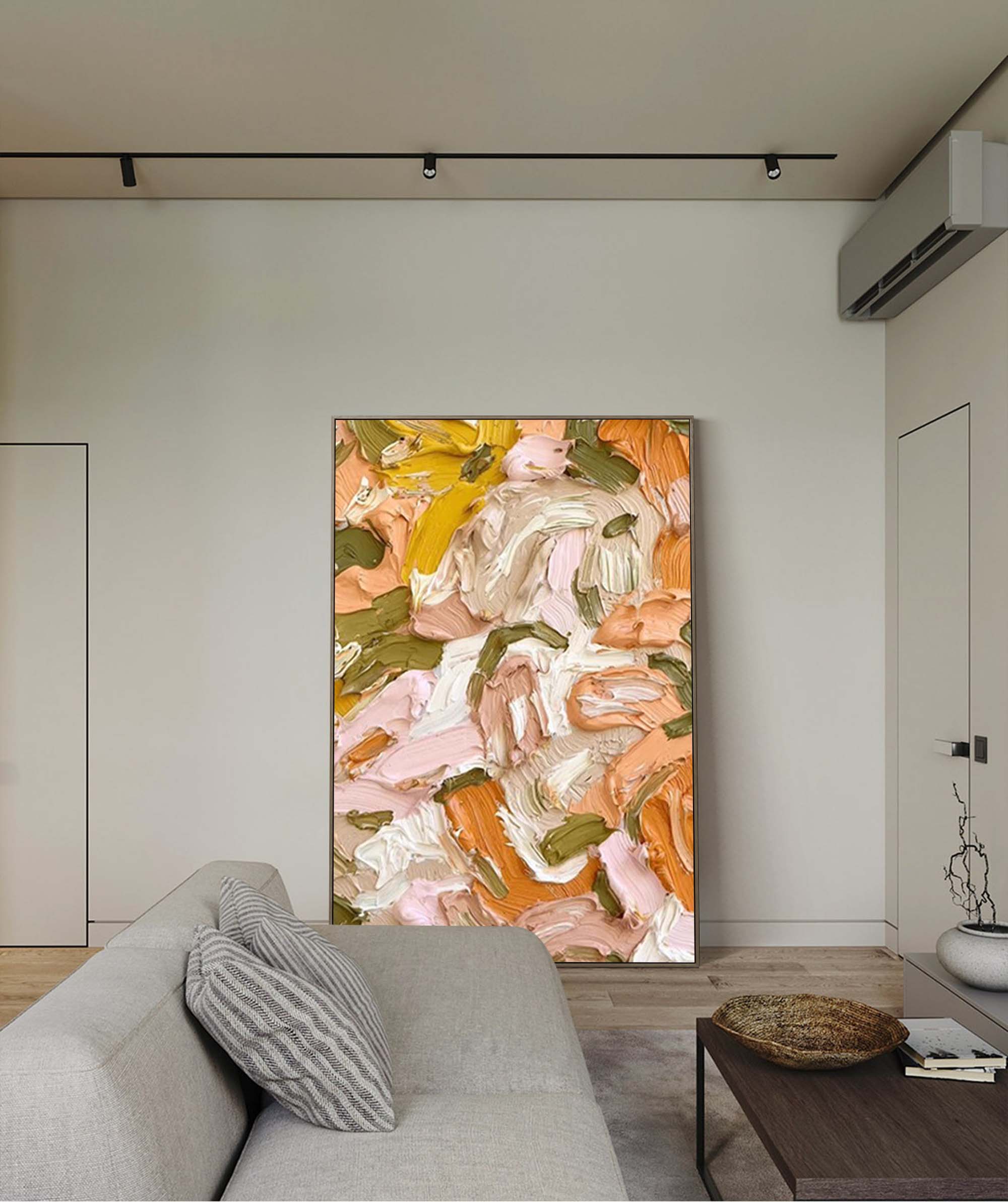 Earthy Marble Abstract Canvas Wall Art