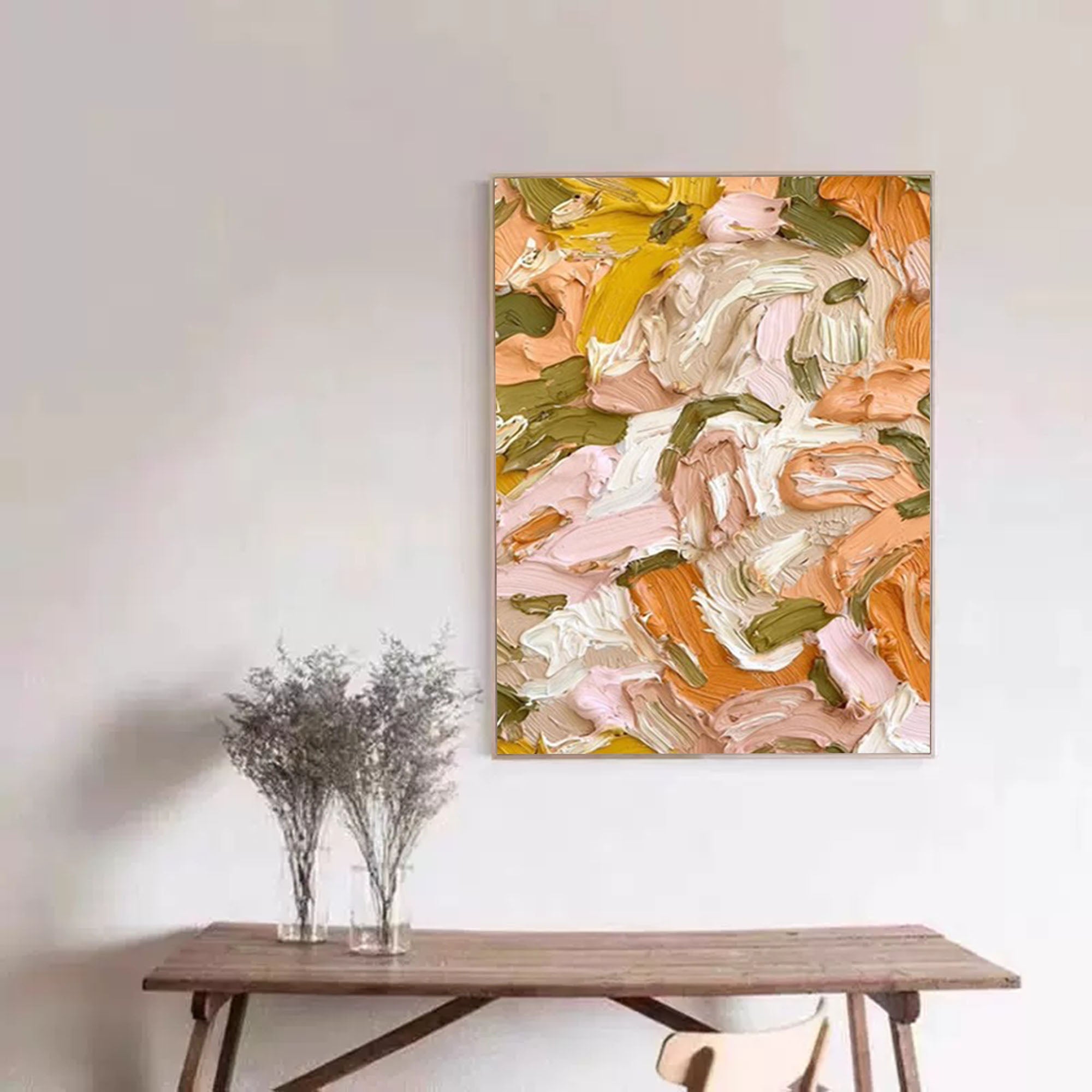 Earthy Marble Abstract Canvas Wall Art