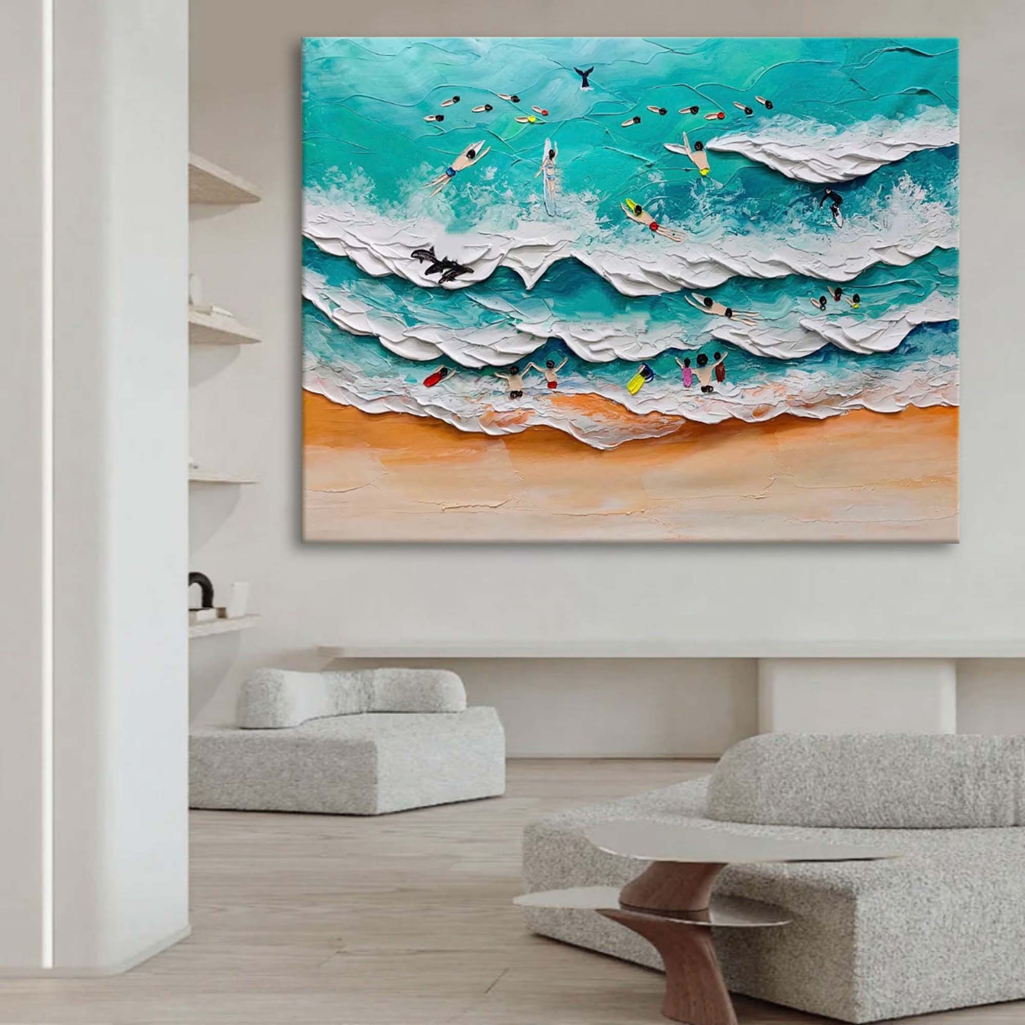 Plaster Art Texture Painting SG210 - Neutralighting