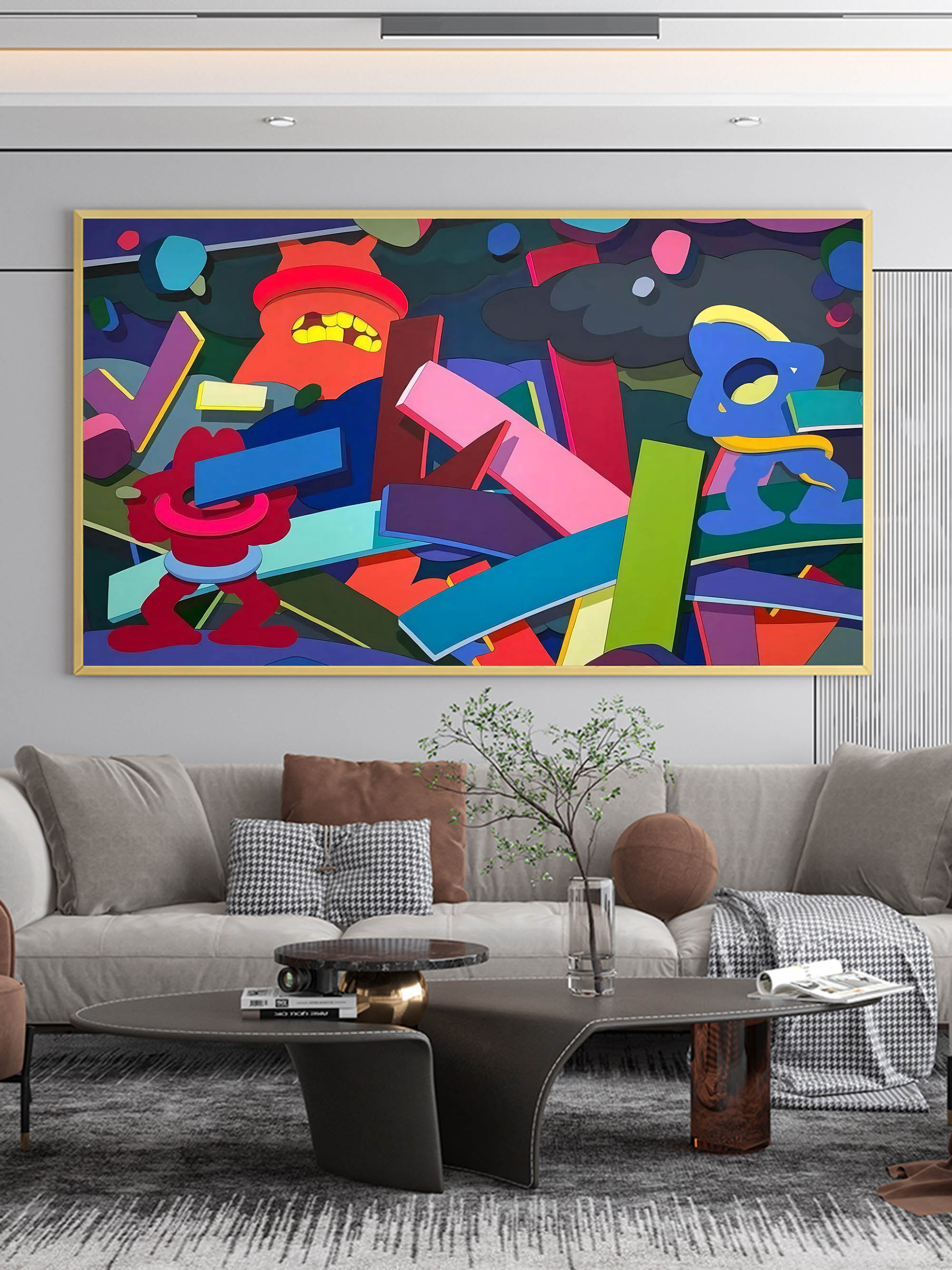 Wall Art Cartoon Graffiti Character Modern