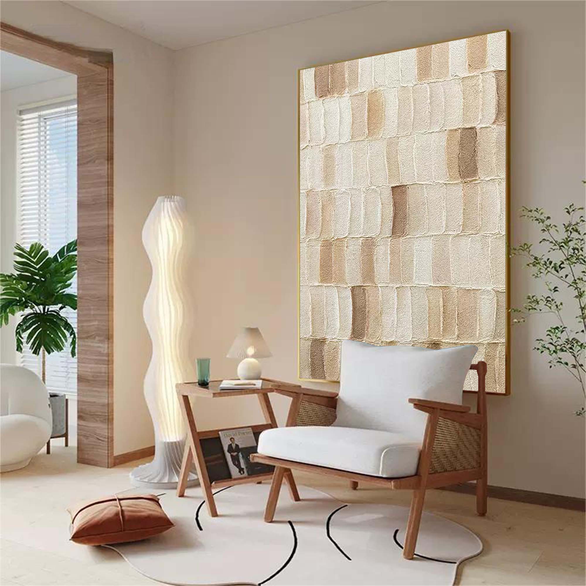 Plaster Art Texture Painting SG216 - Neutralighting