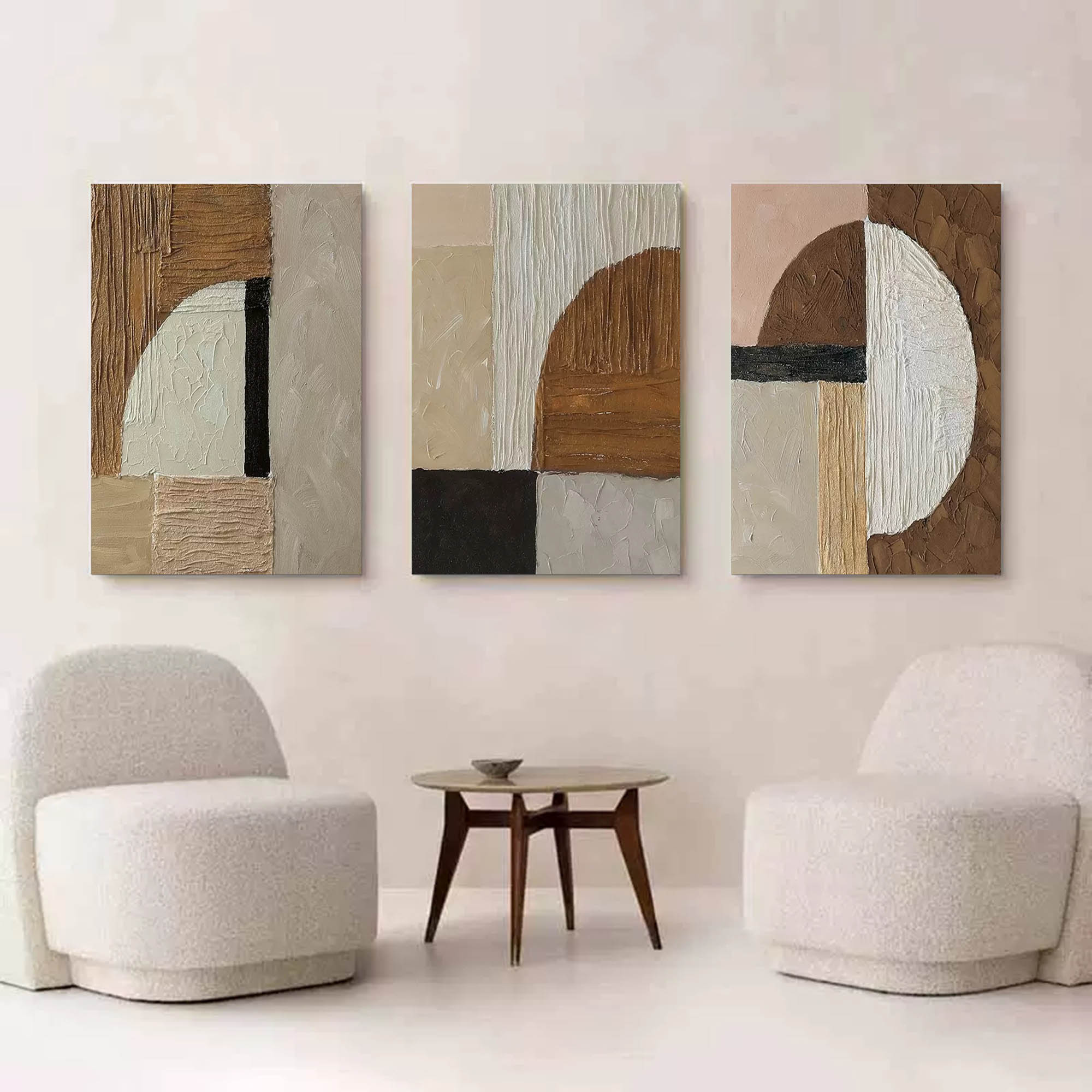 Wall Art Abstract Elegant Neutral Geometric