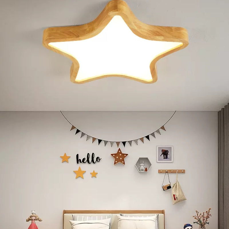 Aria Modern Flush Mount Ceiling Light Wood Living Room/Bedroom - Neutralighting