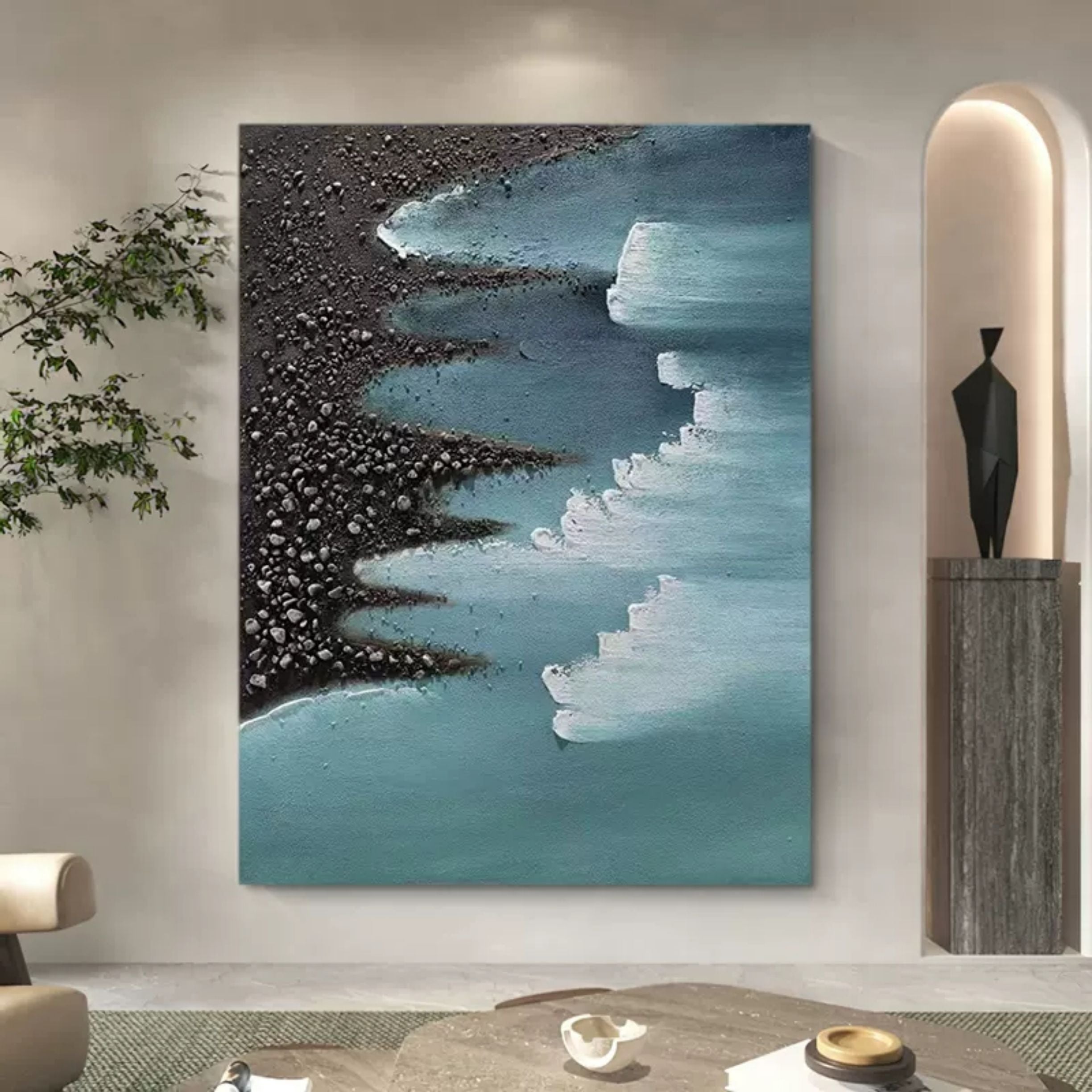 Plaster Art Texture Painting SG086 - Neutralighting