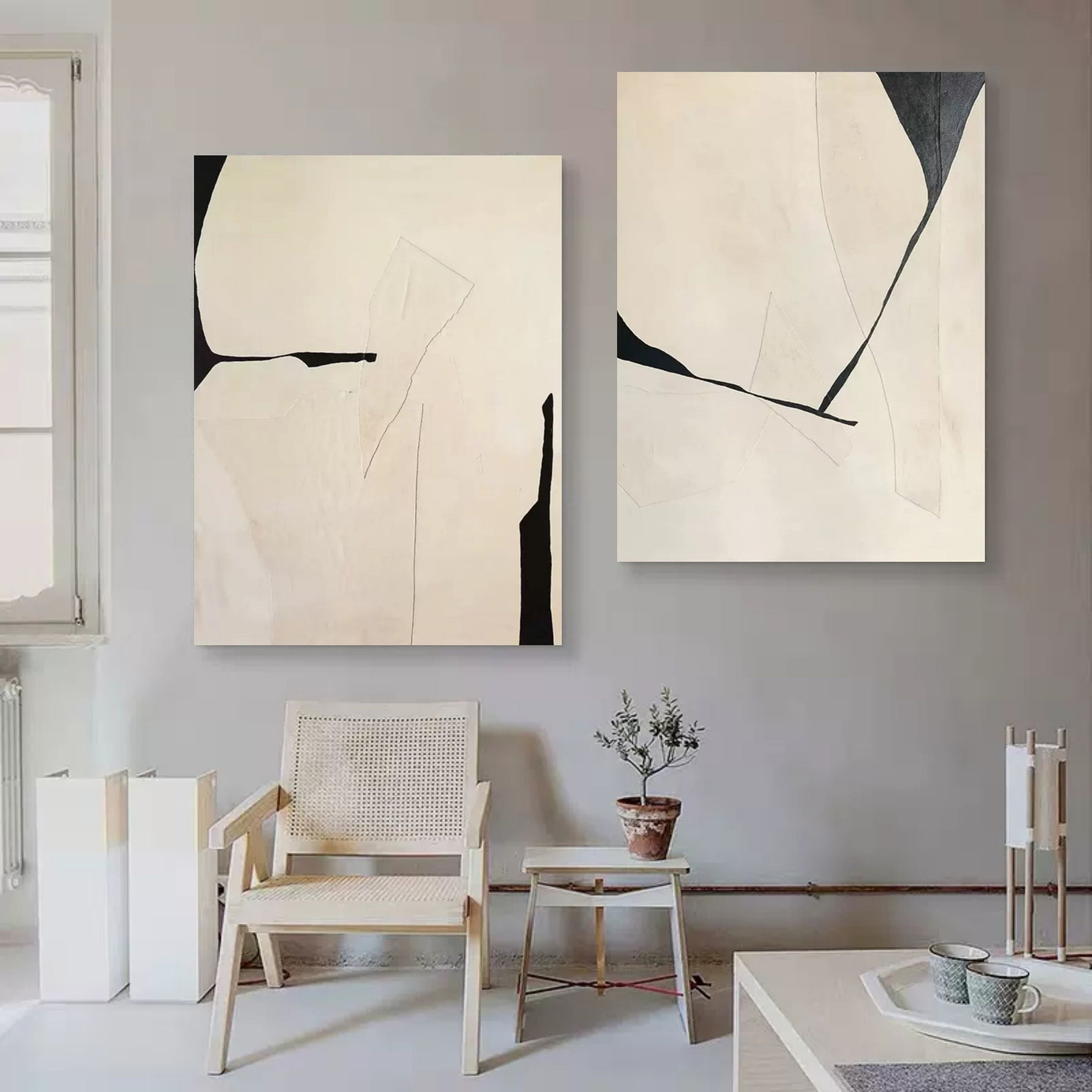 Abstract Painting Set Of 2 SP107 - Neutralighting