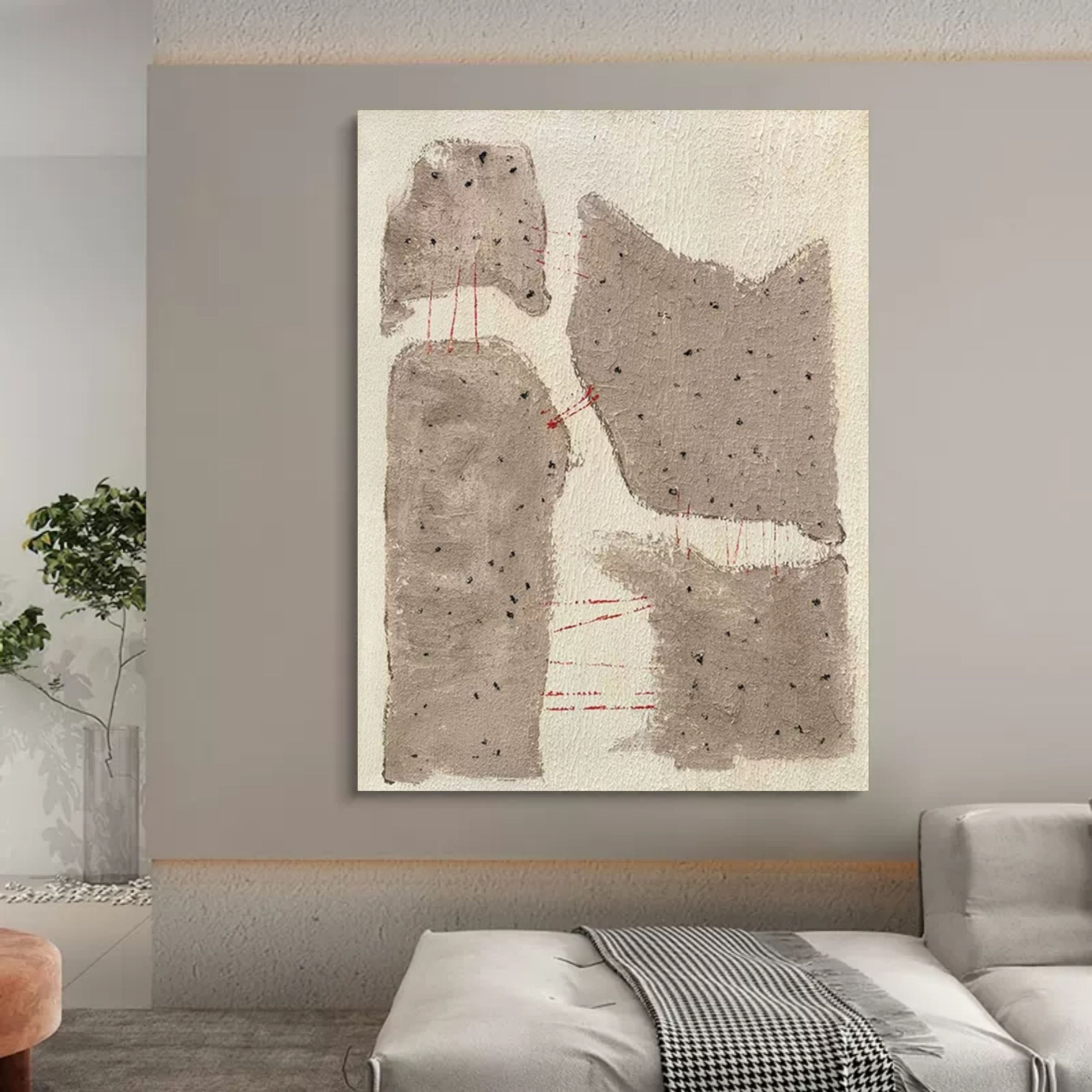 Wall Art Vertical Abstract Geological Layer