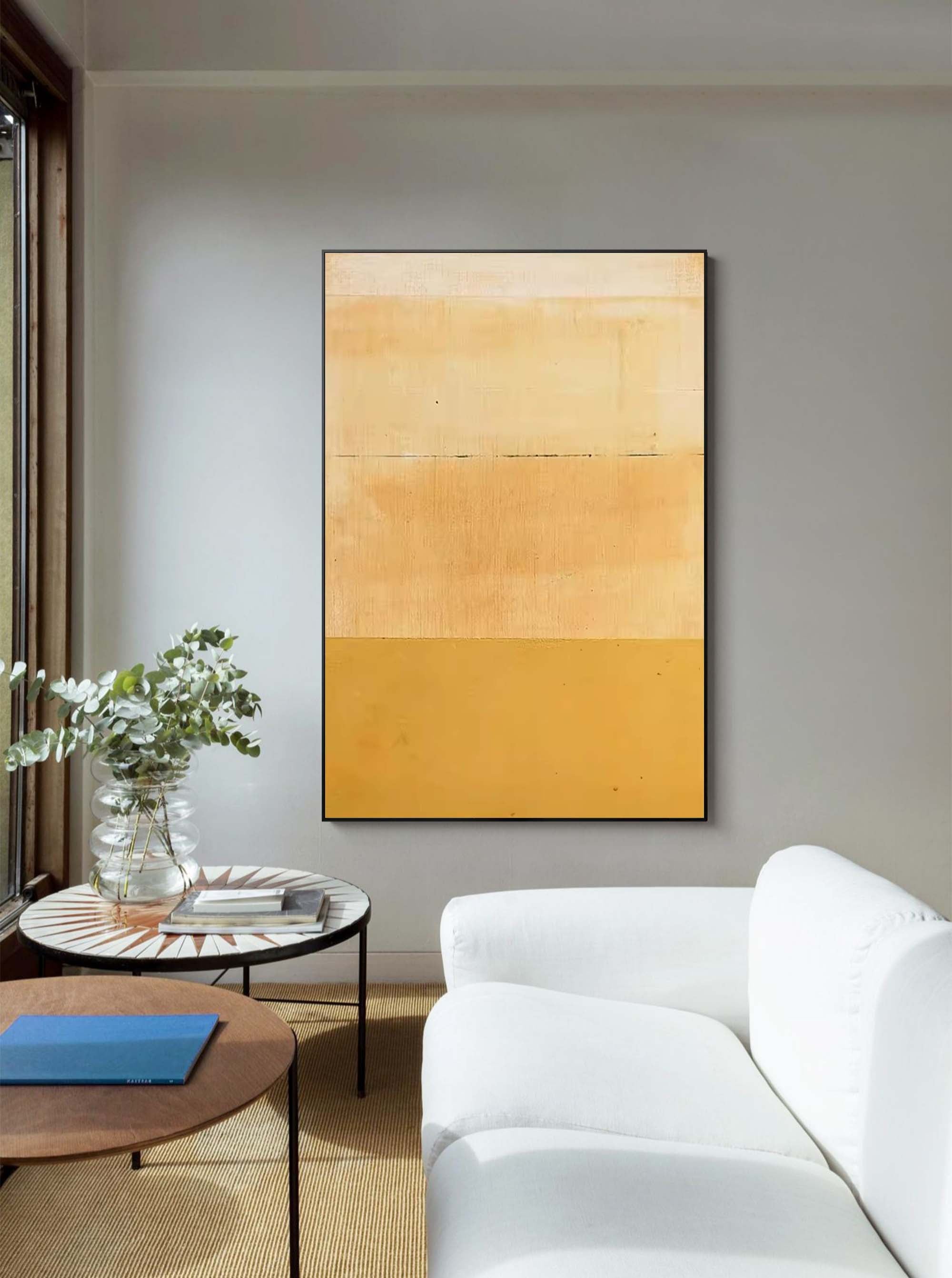Wall Art Minimalist Ochre Horizon
