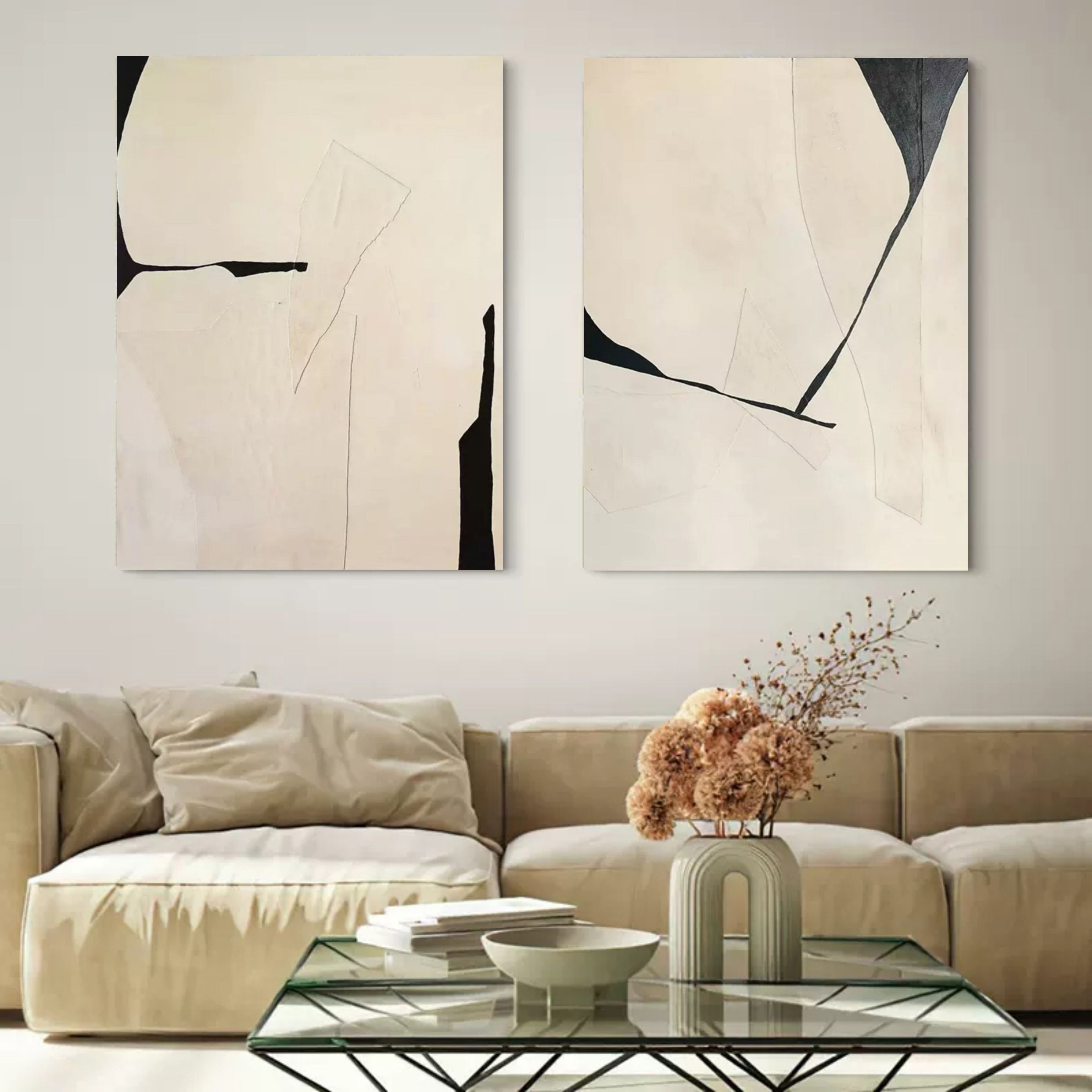 Abstract Painting Set Of 2 SP107 - Neutralighting