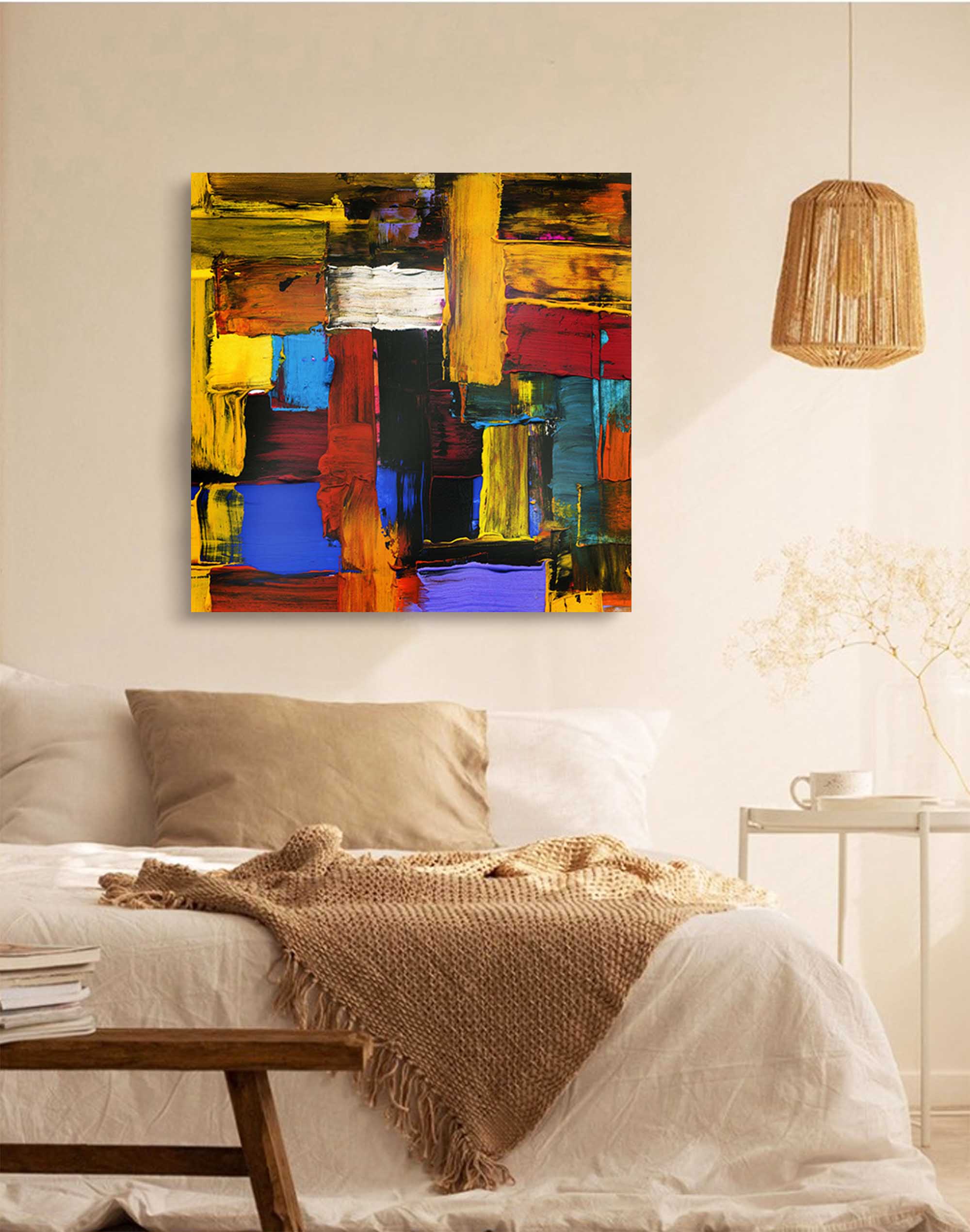 Wall Art Impasto Abstract Layer Maximalist