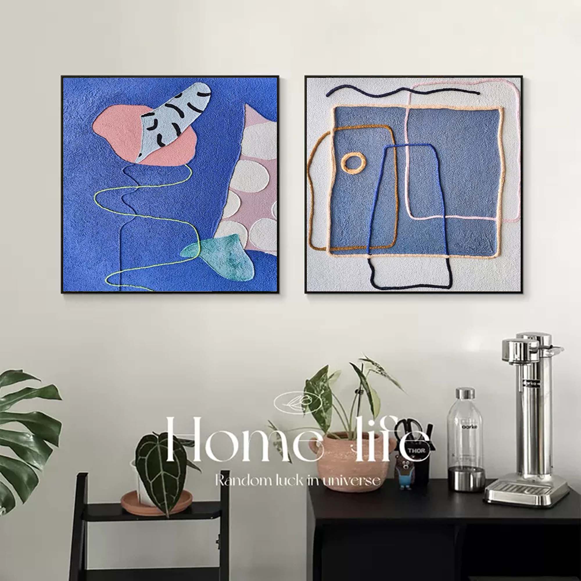 Abstract Canvas Art AB053 - Neutralighting