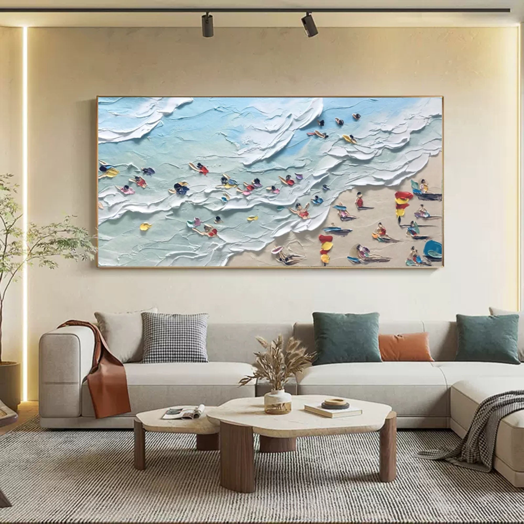 Plaster Art Texture Painting SG189 - Neutralighting