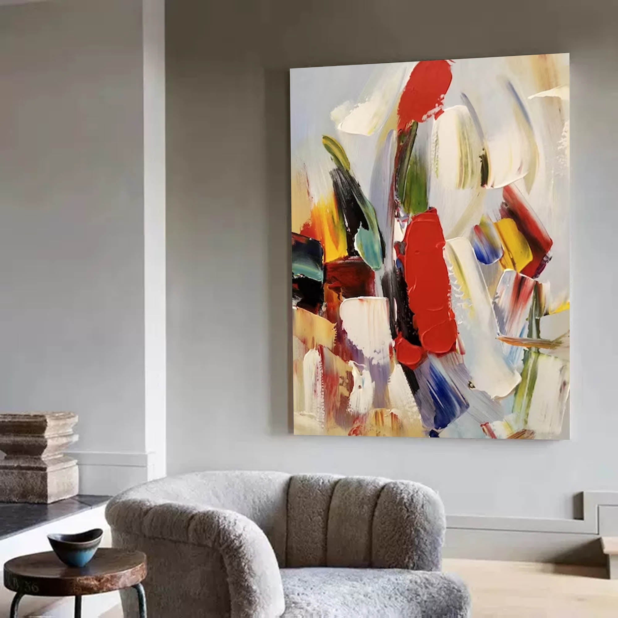 Abstract Canvas Art AB098 - Neutralighting