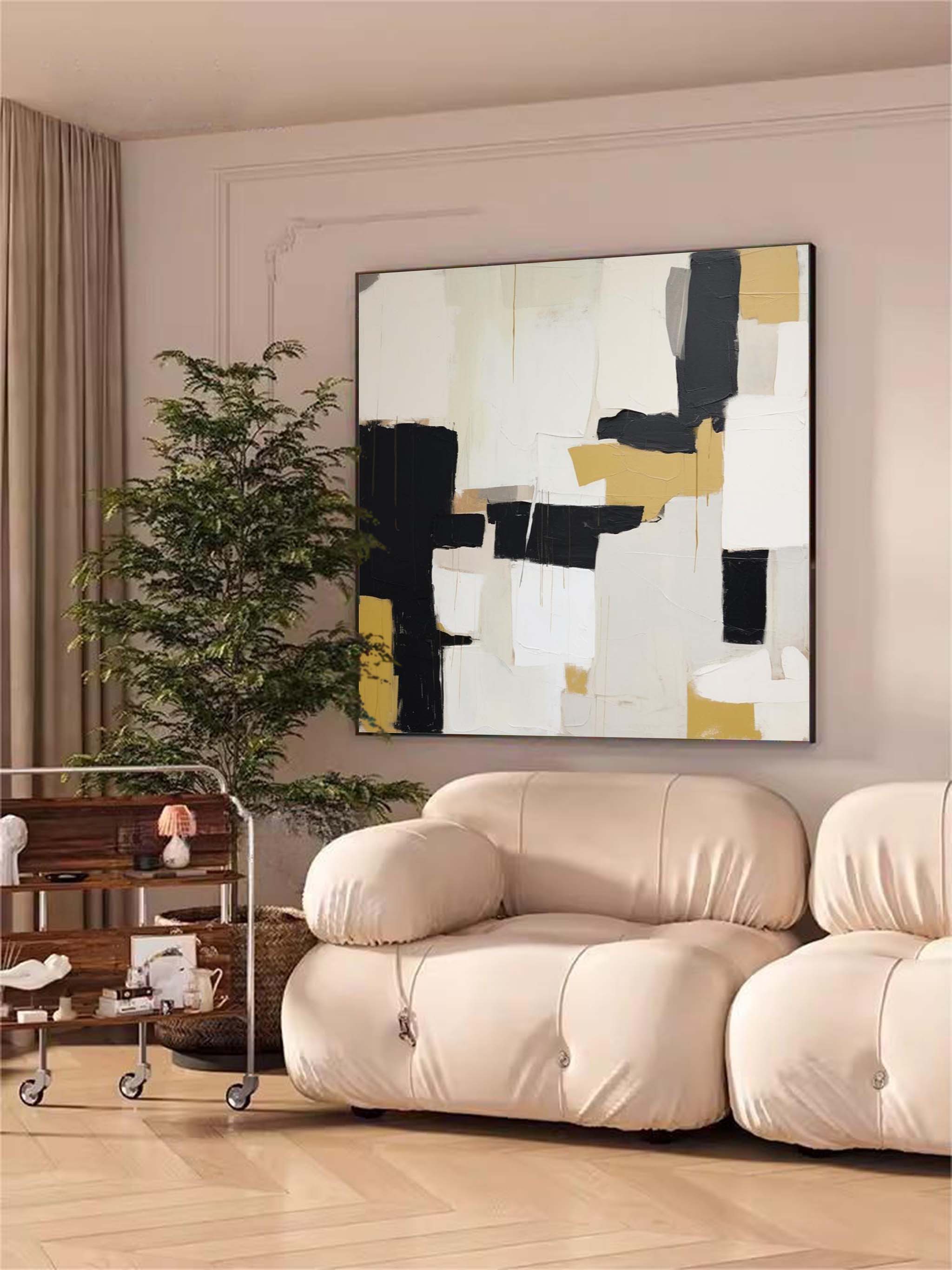 Wall Art Layer Abstract Geometric Modern