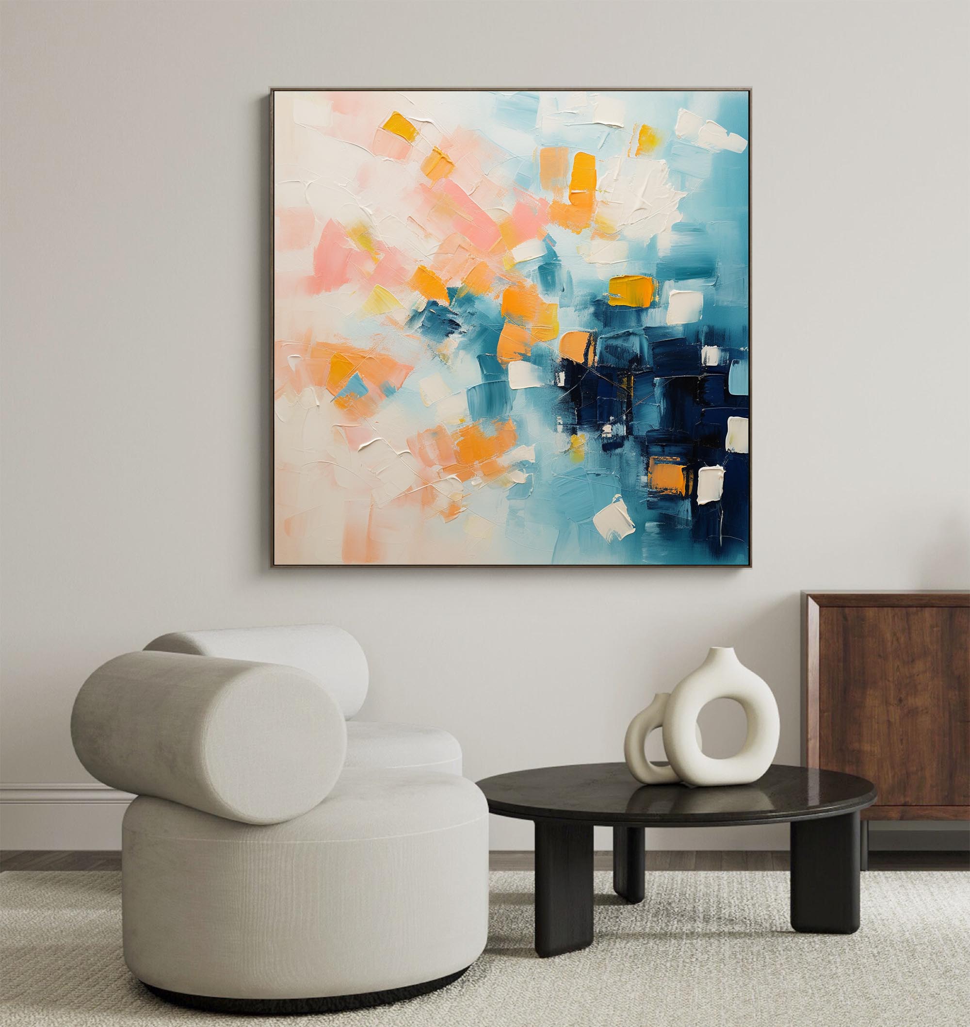 Abstract Canvas Art AB226 - Neutralighting