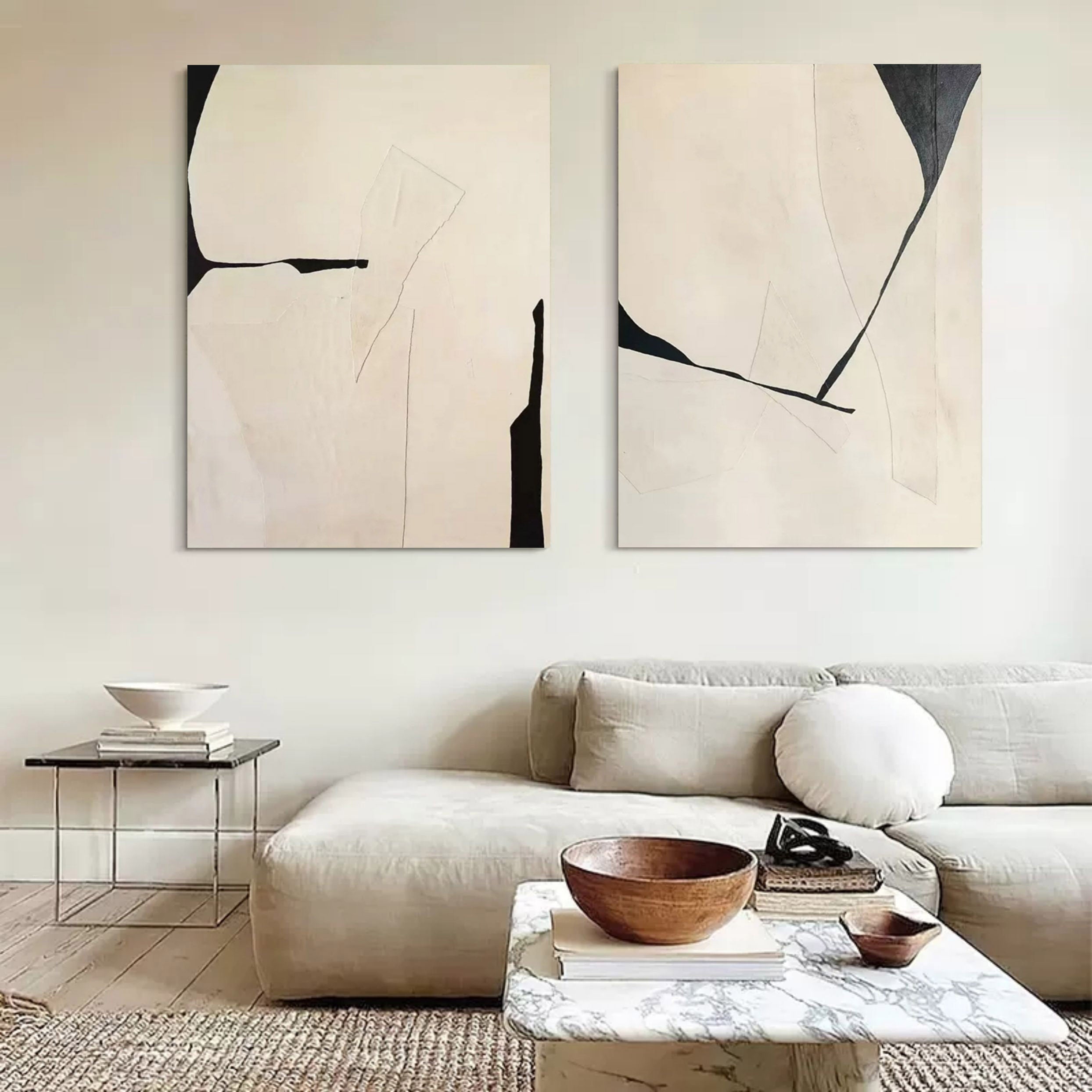 Abstract Painting Set Of 2 SP107 - Neutralighting