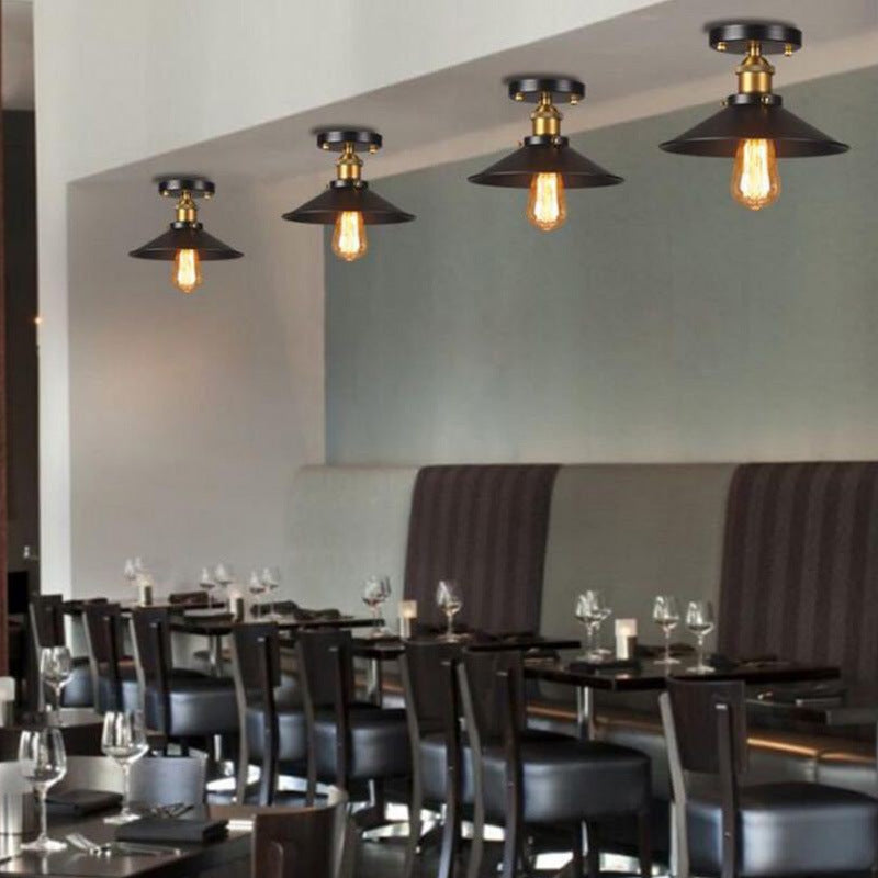 Austin Industrial Cone Metal Ceiling Light, Black - Neutralighting