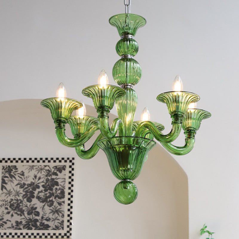 Silva Chandelier Retro Glass Yellow&Green&Clear - Neutralighting