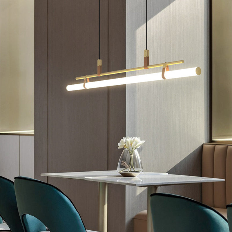 Inari Modern Linear Metal Pendant Light,Black/Gold - Neutralighting