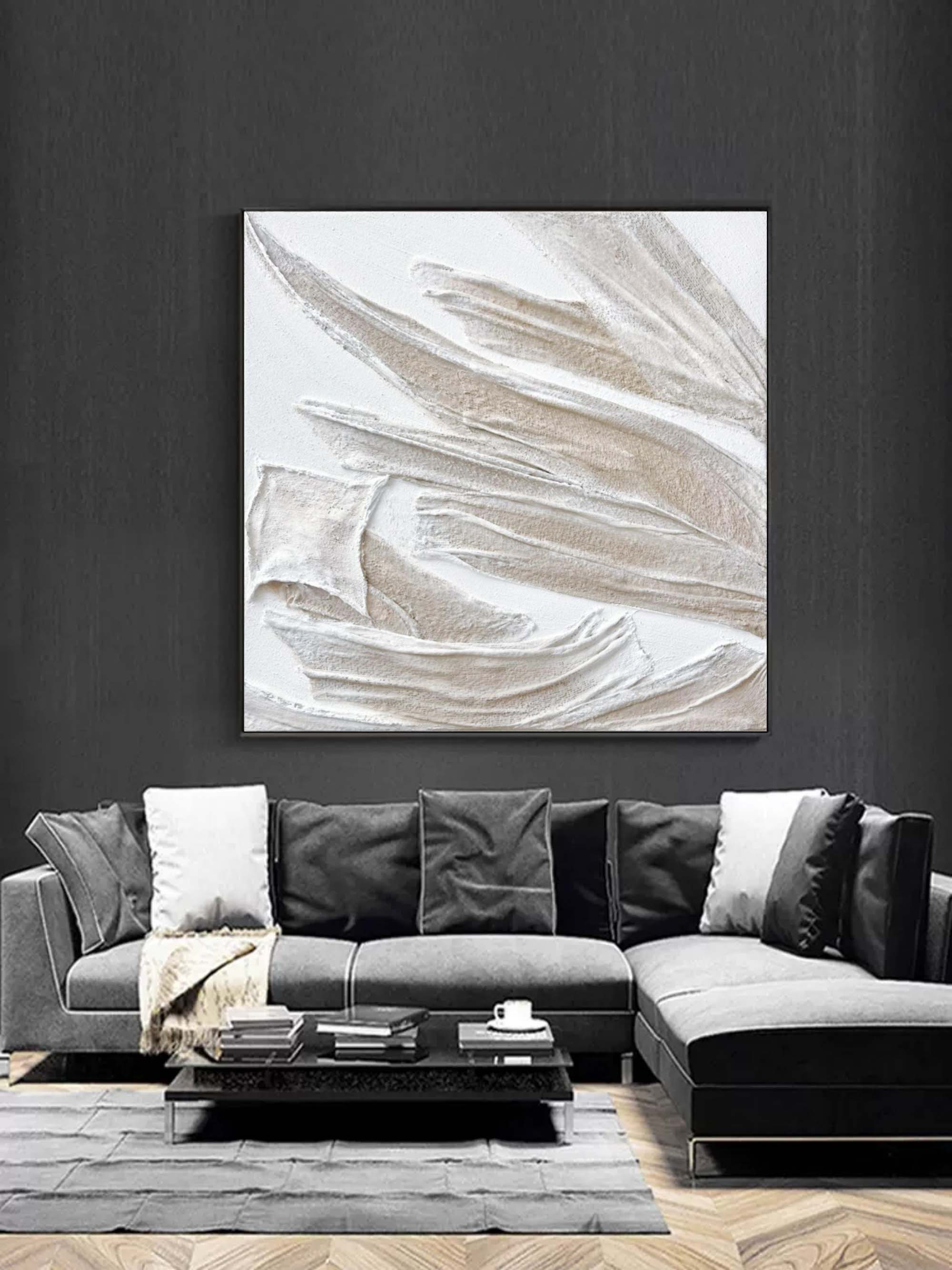 Wall Art Plaster Minimalist Organic Flow