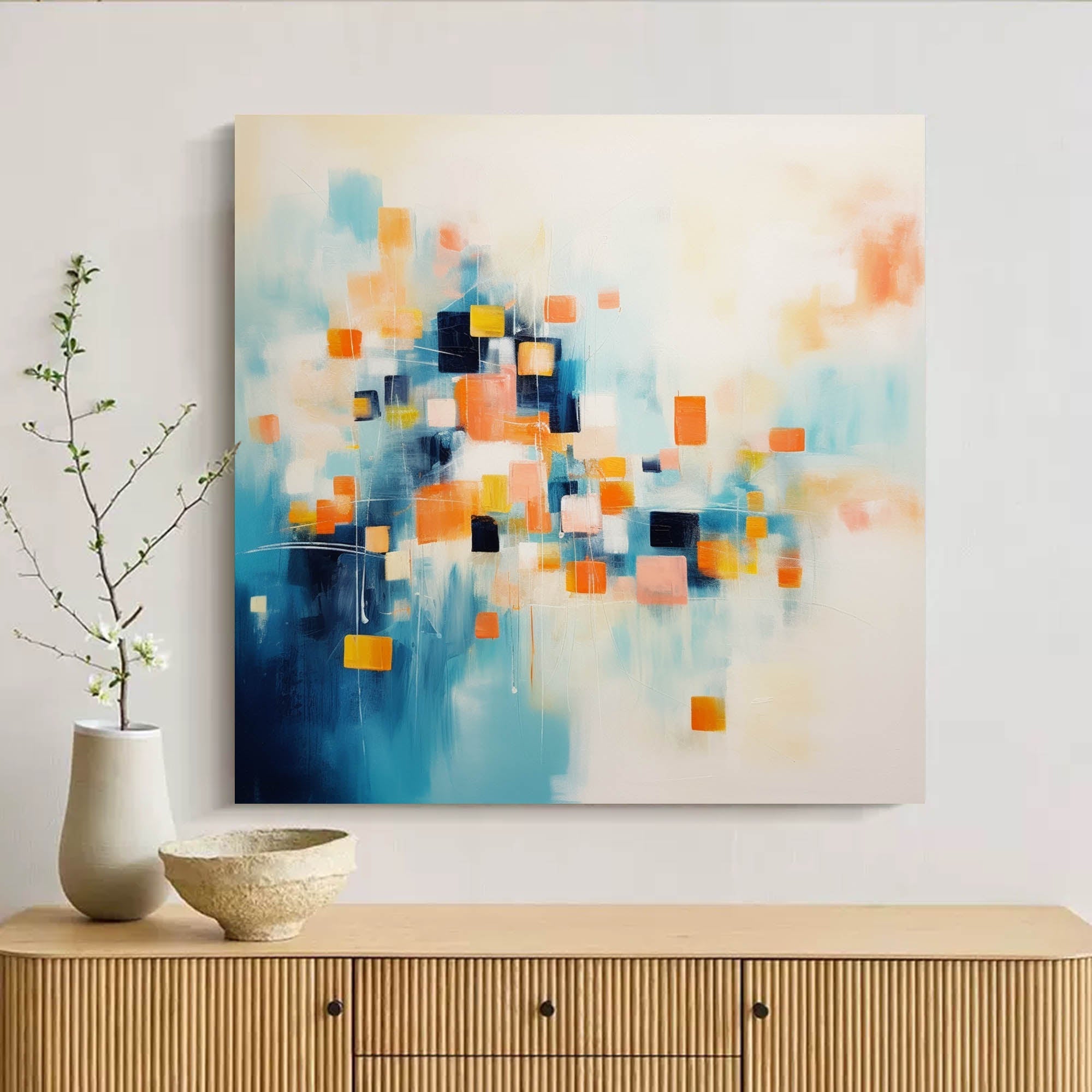 Abstract Canvas Art AB224 - Neutralighting