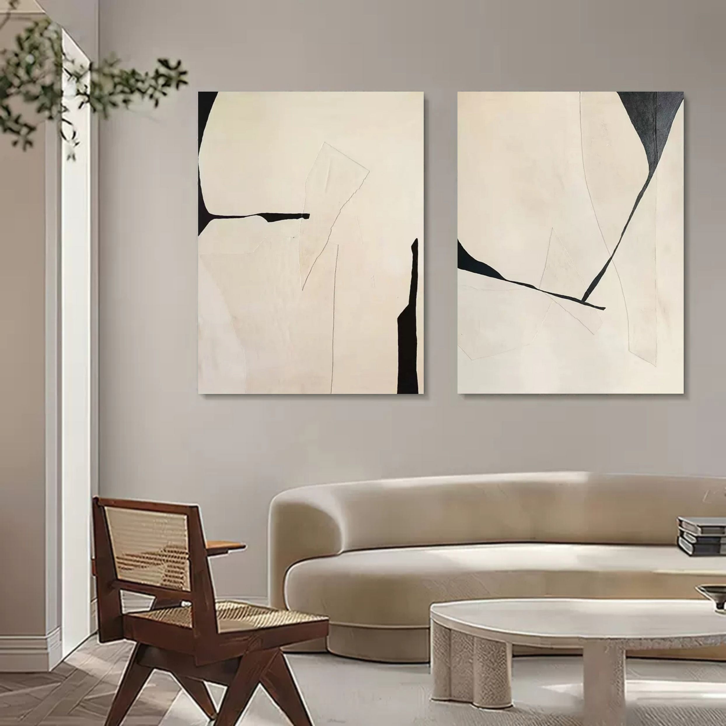 Abstract Painting Set Of 2 SP107 - Neutralighting