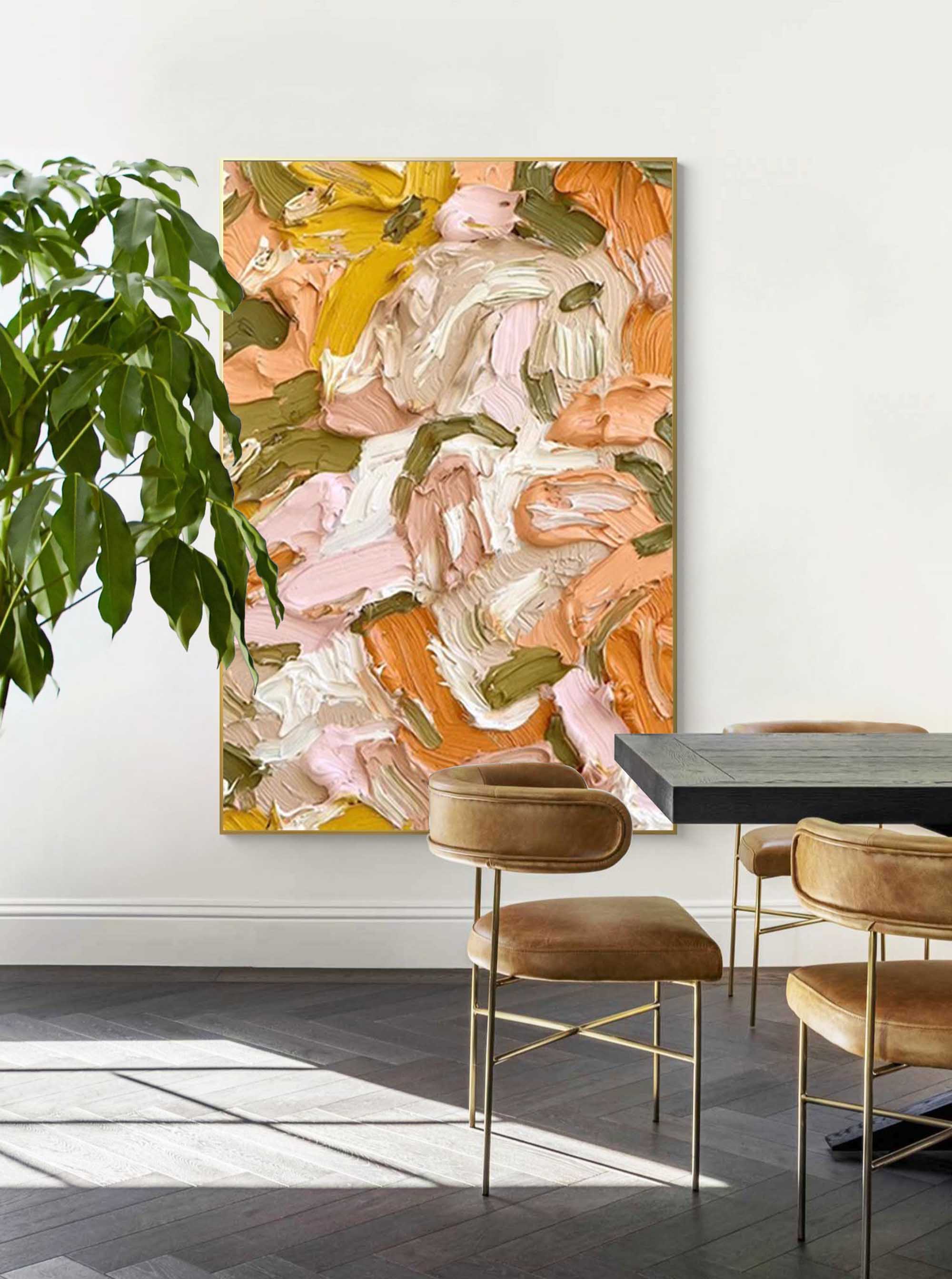 Earthy Marble Abstract Canvas Wall Art