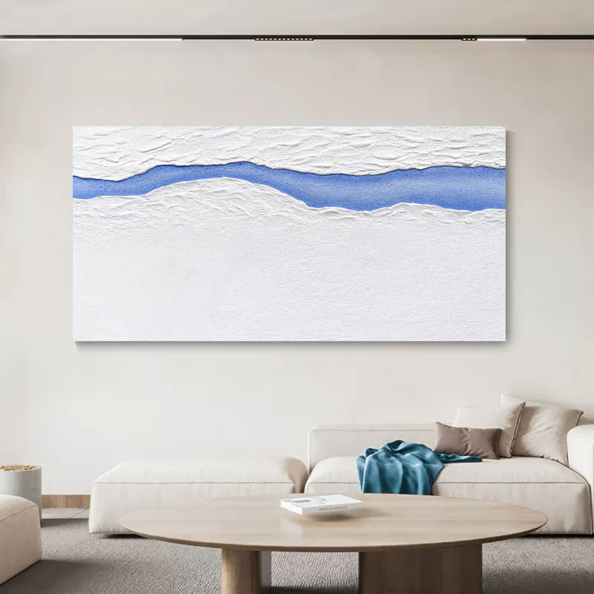 Wall Art Plaster Elegant Neutral Abstract