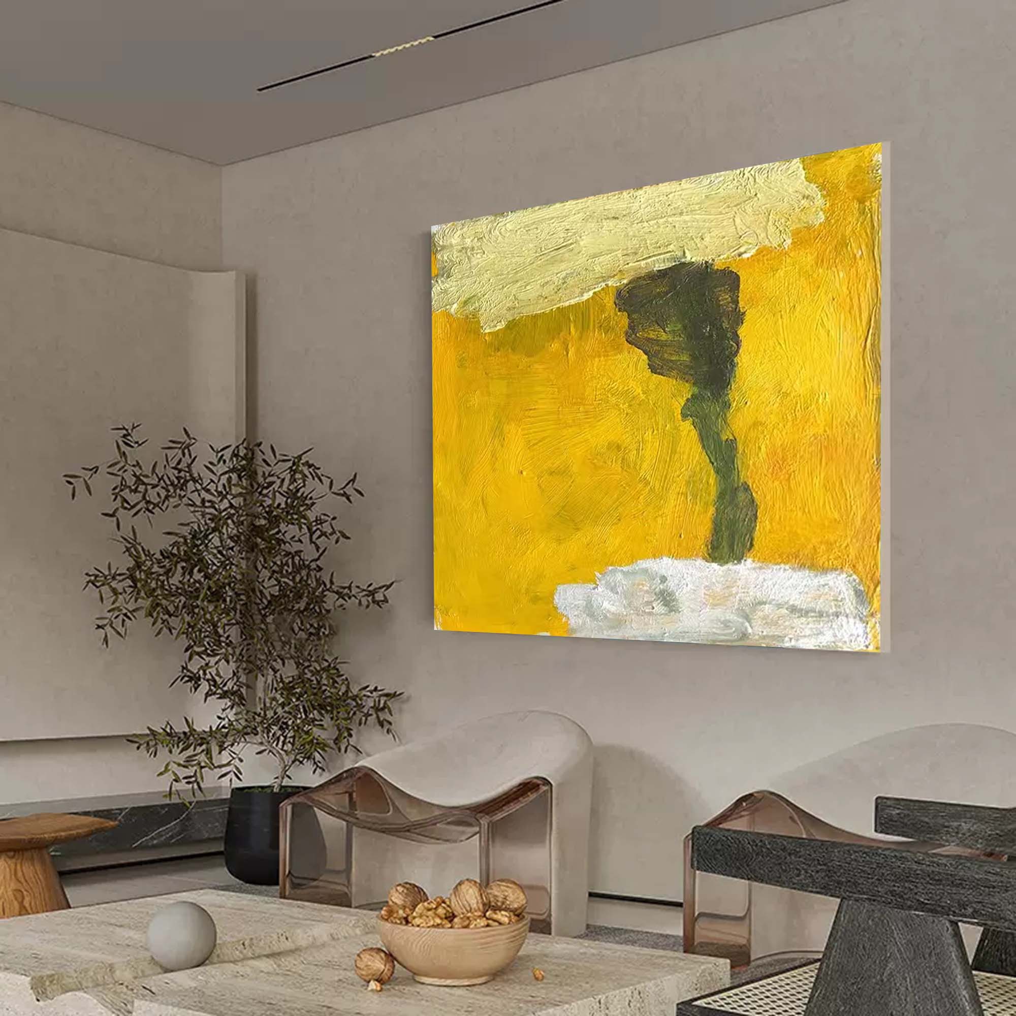 Wall Art Abstract Tree in Gold