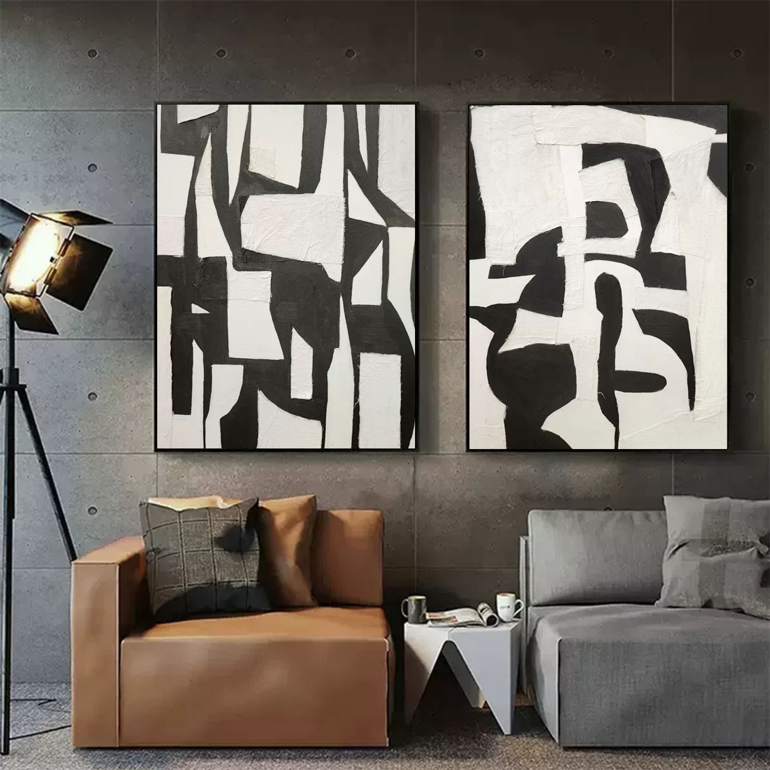 Abstract Painting Set Of 2 SP103 - Neutralighting