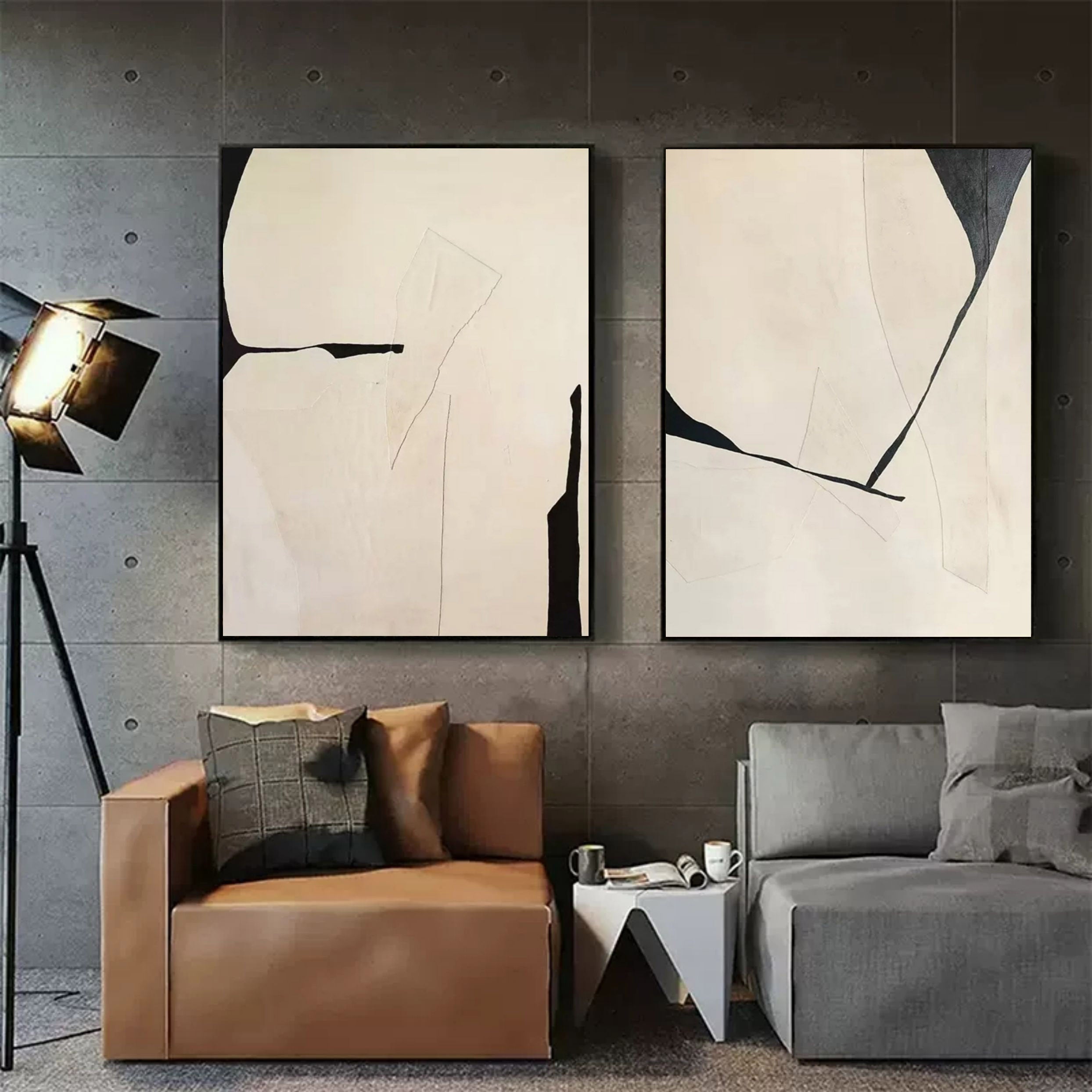 Abstract Painting Set Of 2 SP107 - Neutralighting