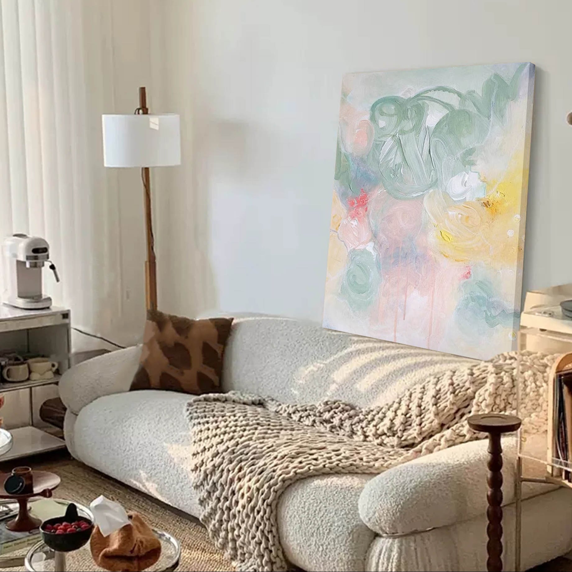 Soft Pastel Expressionist Painting Wall Art
