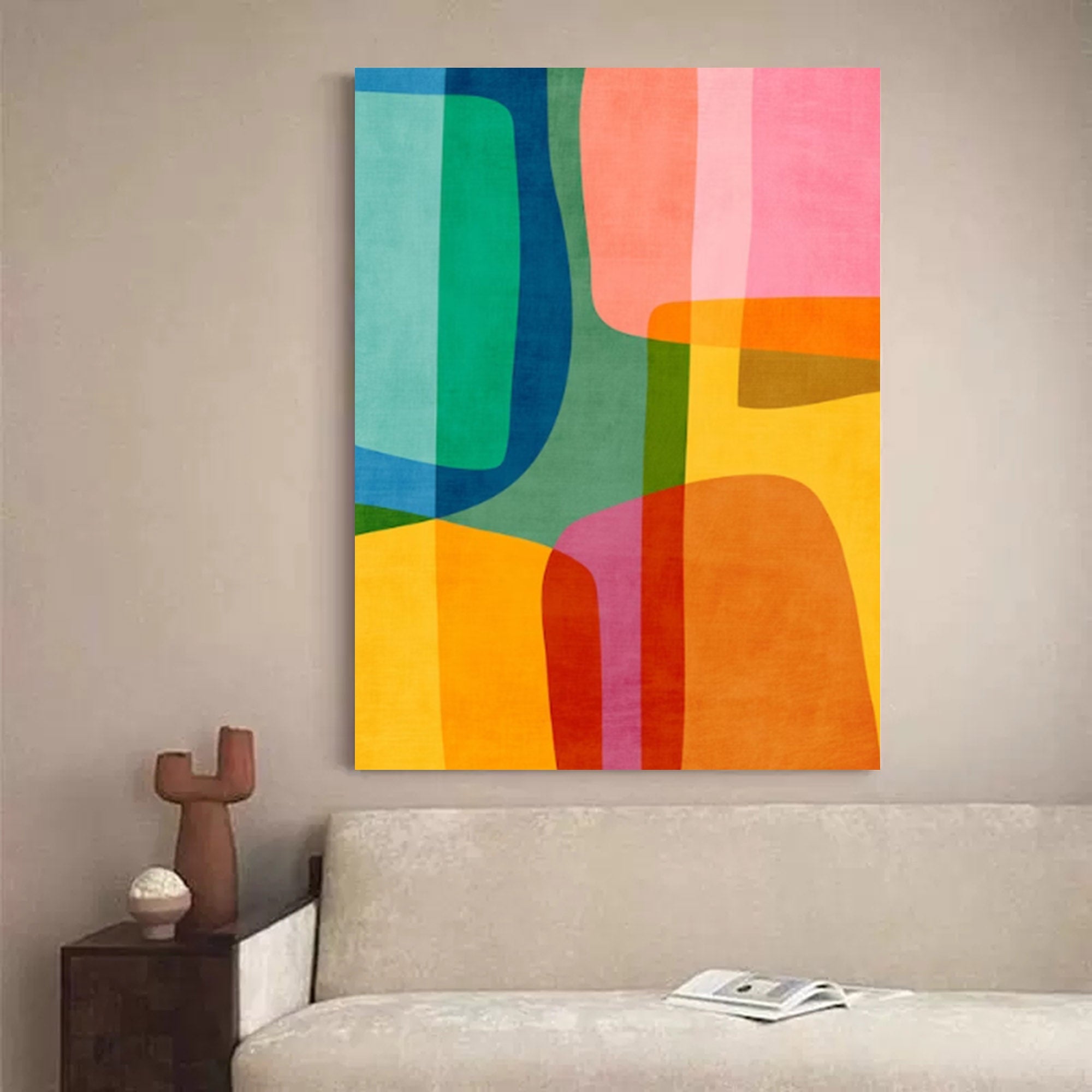 Abstract Canvas Art AB047 - Neutralighting