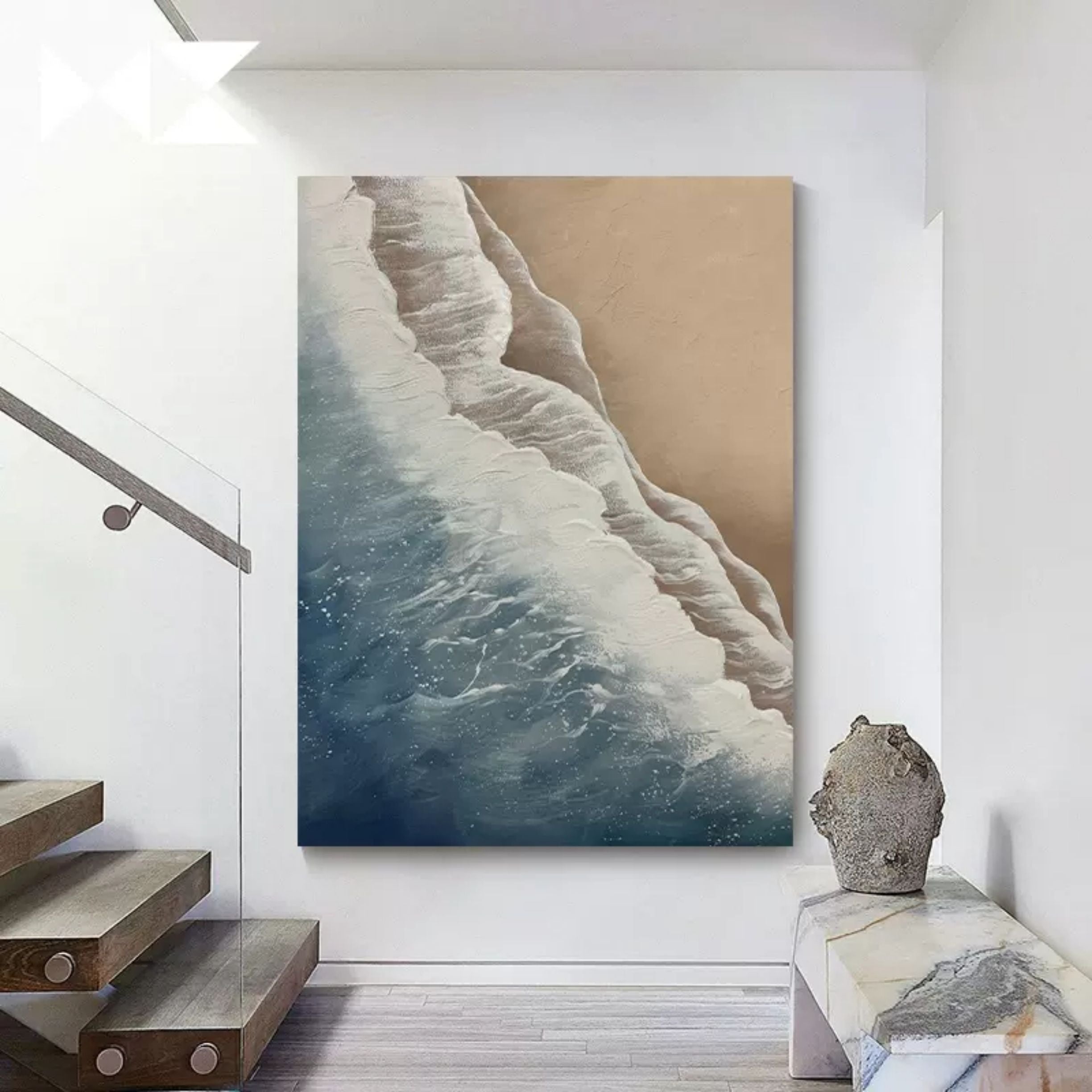 Plaster Art texture painting TX003 - Neutralighting