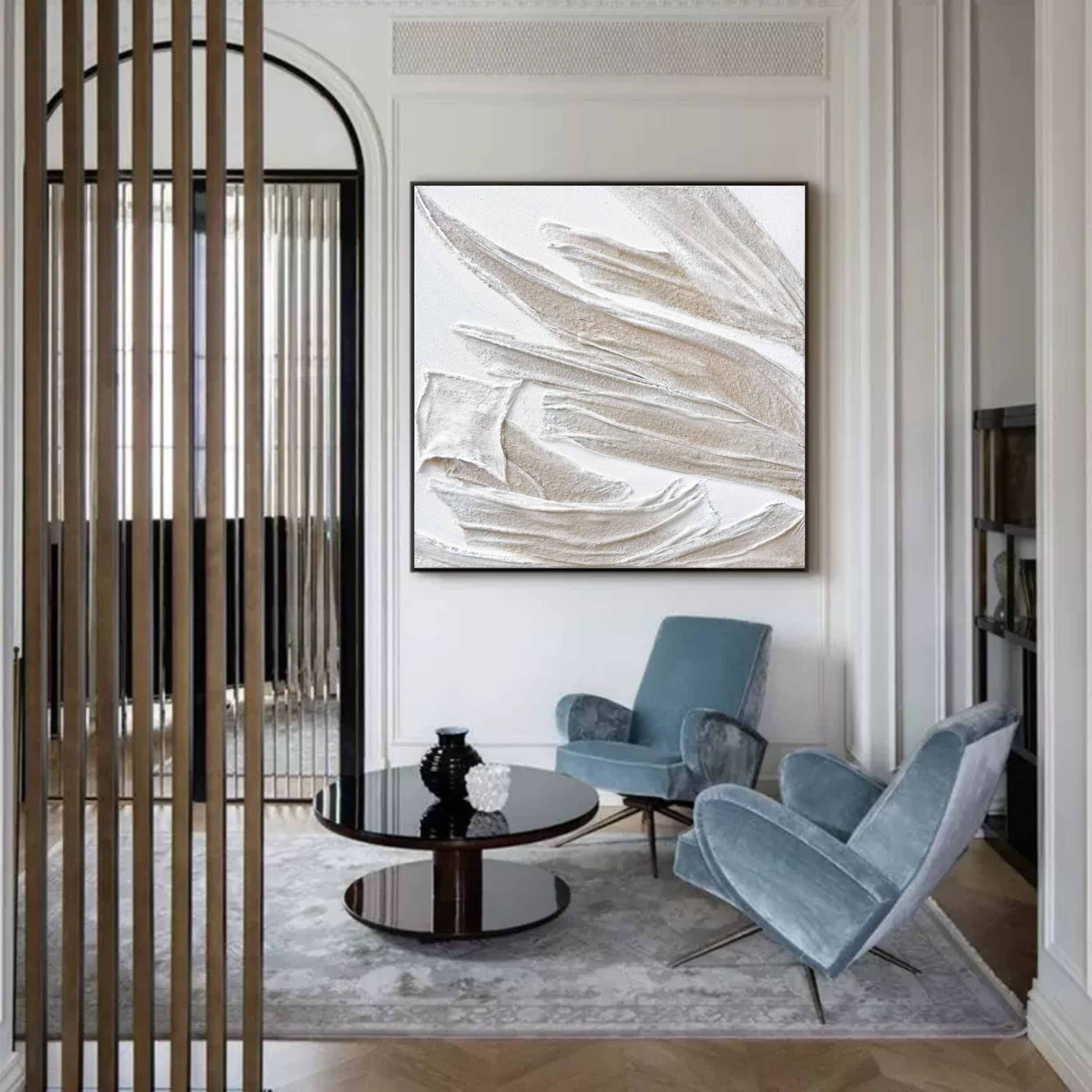 Wall Art Plaster Minimalist Organic Flow
