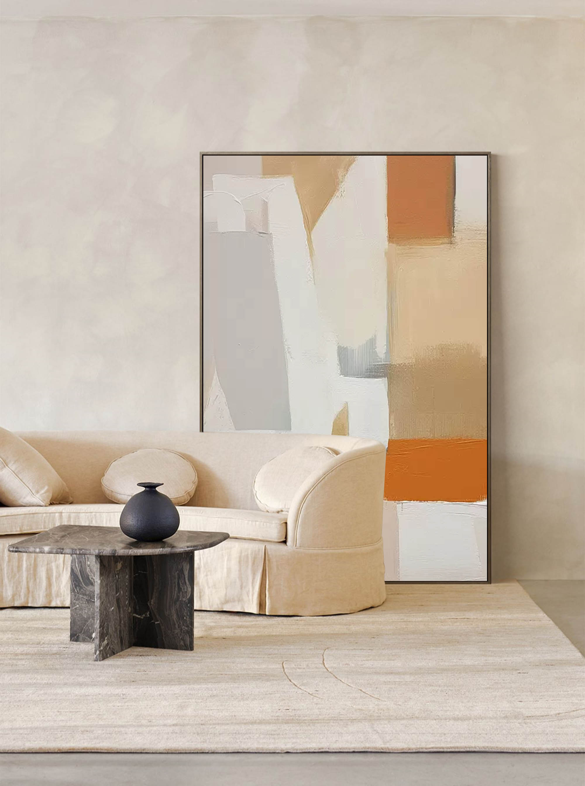 Wall Art Geometric Neutral Modern Raw