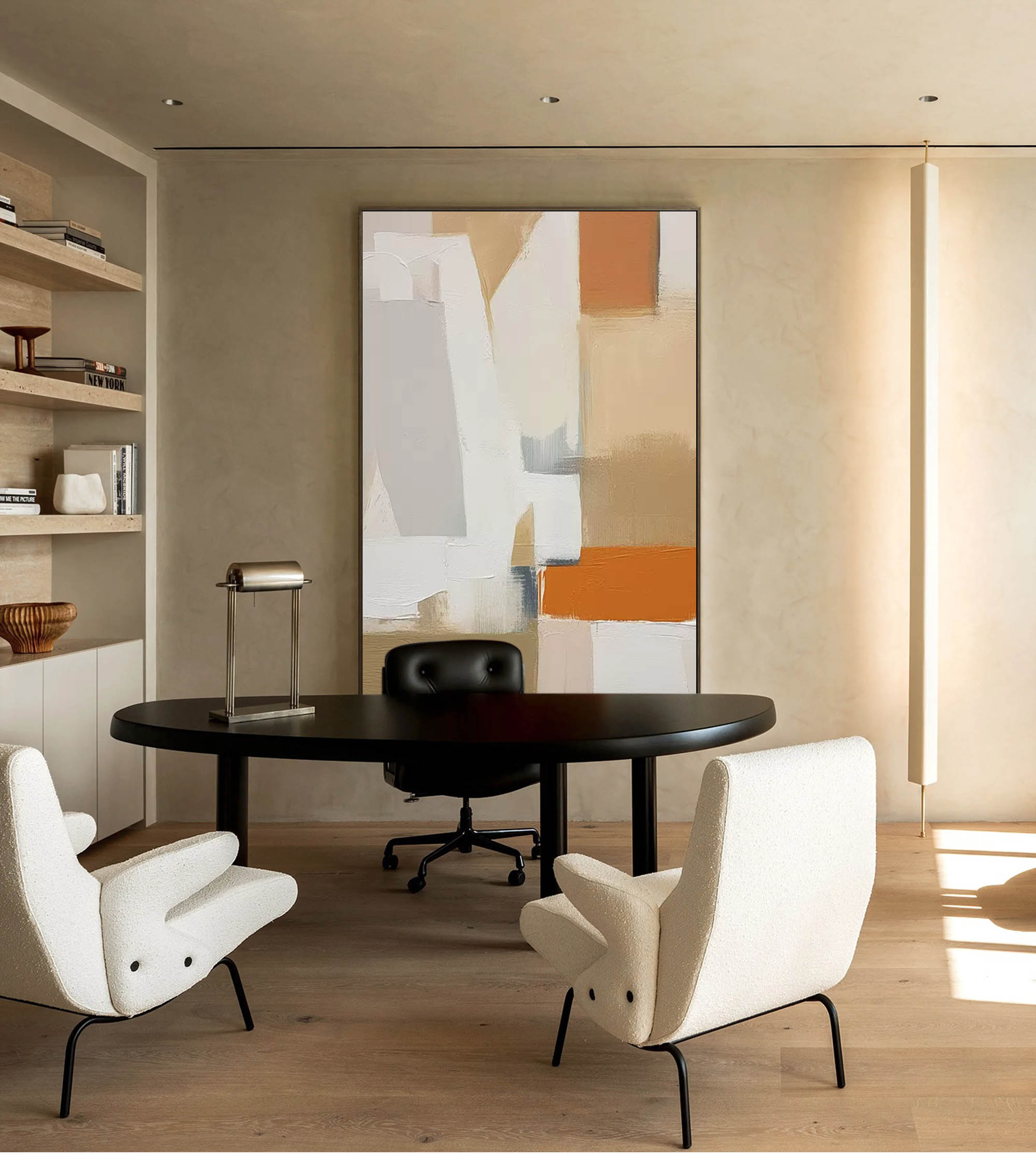 Wall Art Geometric Neutral Modern Raw