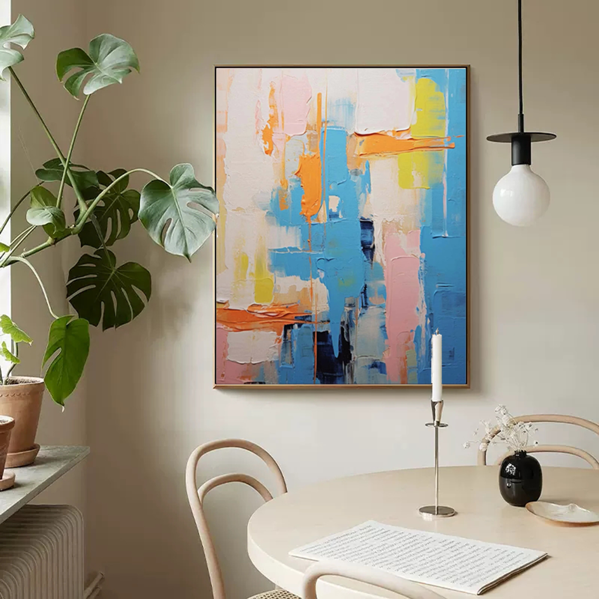 Abstract Canvas Art AB039 - Neutralighting