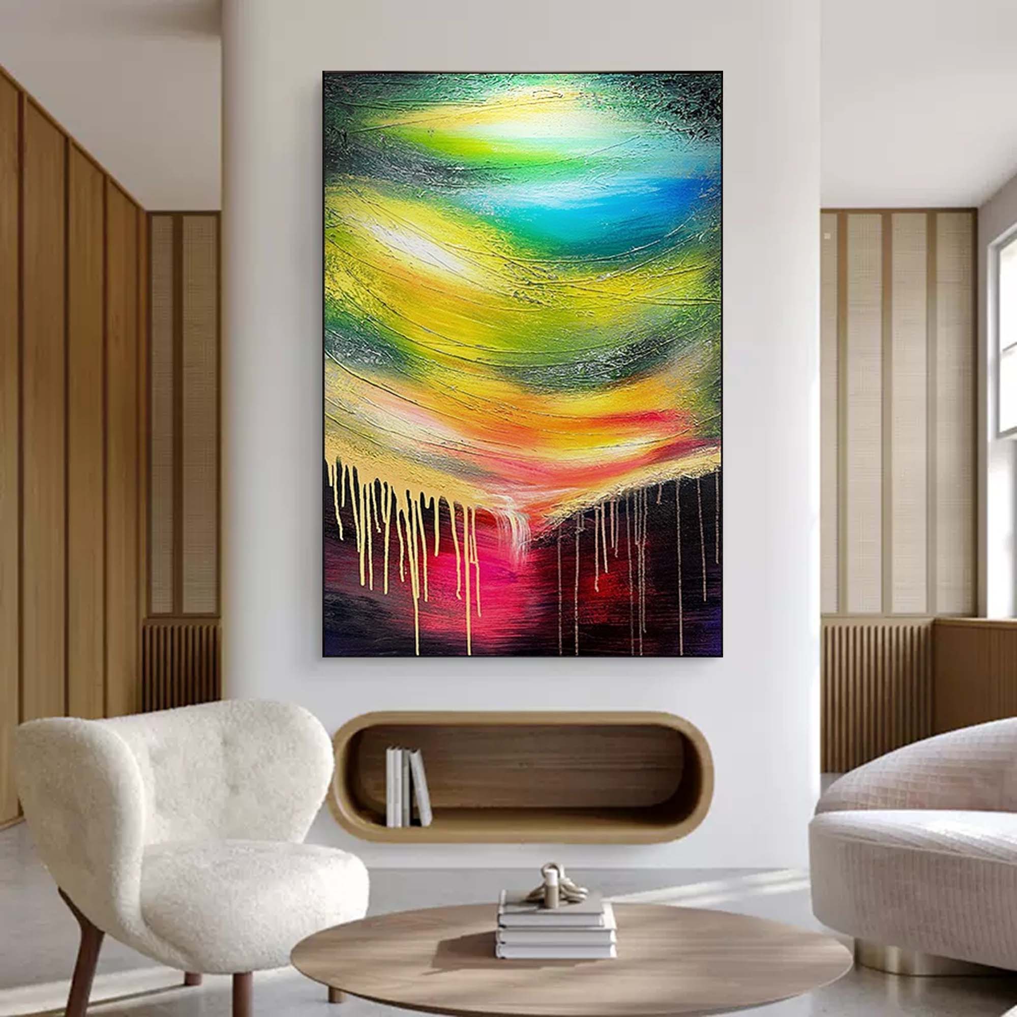 Wall Art Abstract Urban Art Inspired Drip Retro