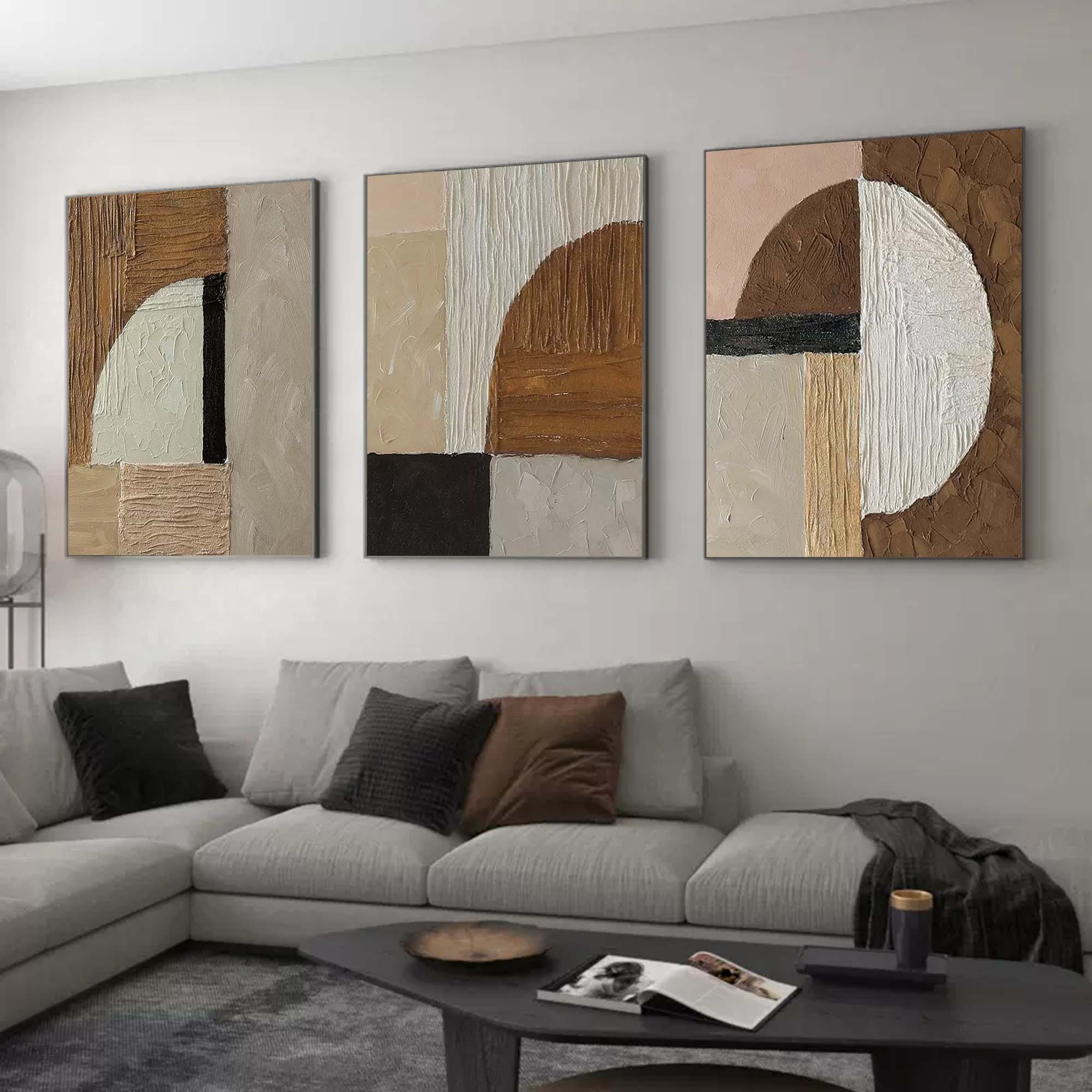 Wall Art Abstract Elegant Neutral Geometric