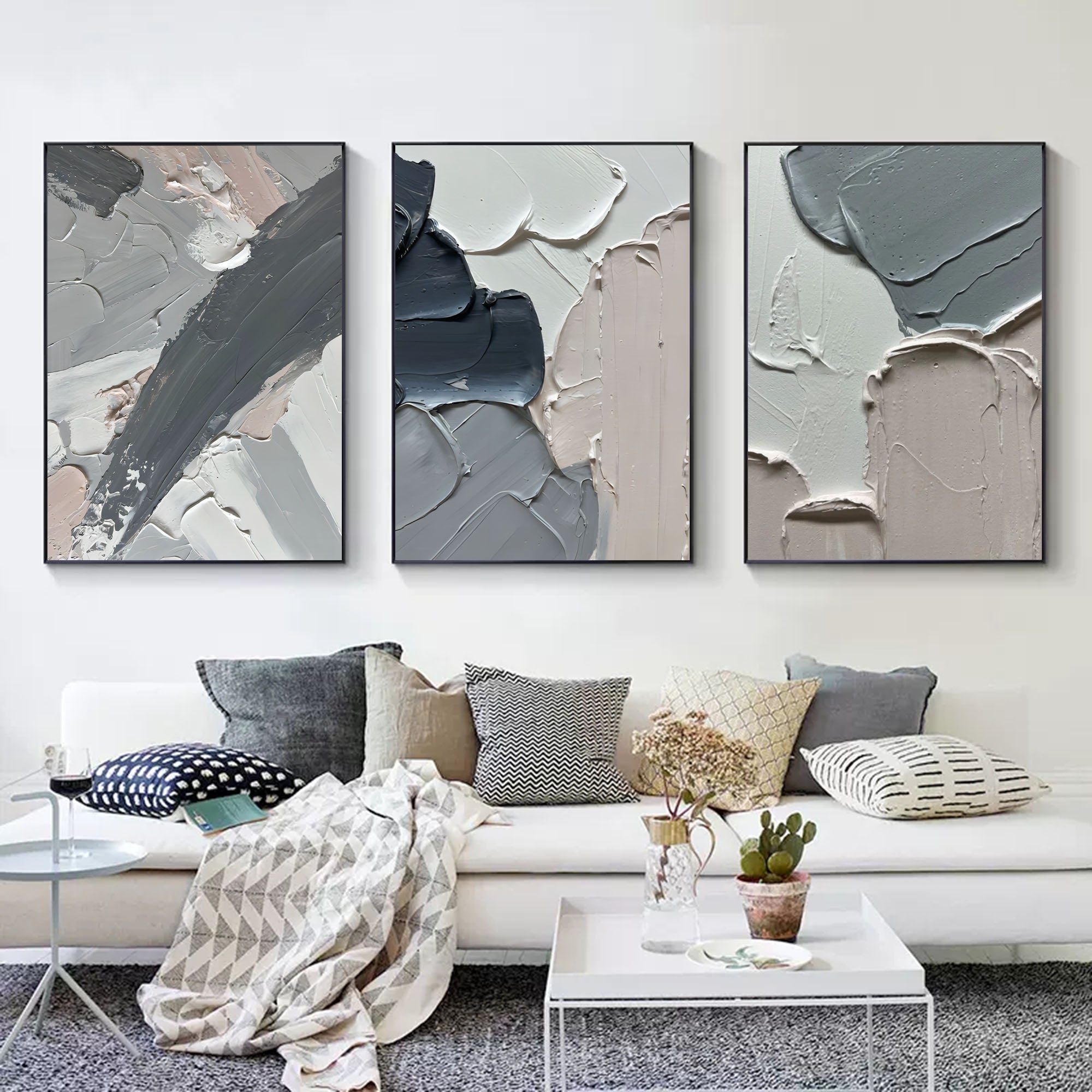 Abstract Painting Set of 3 SP079 - Neutralighting