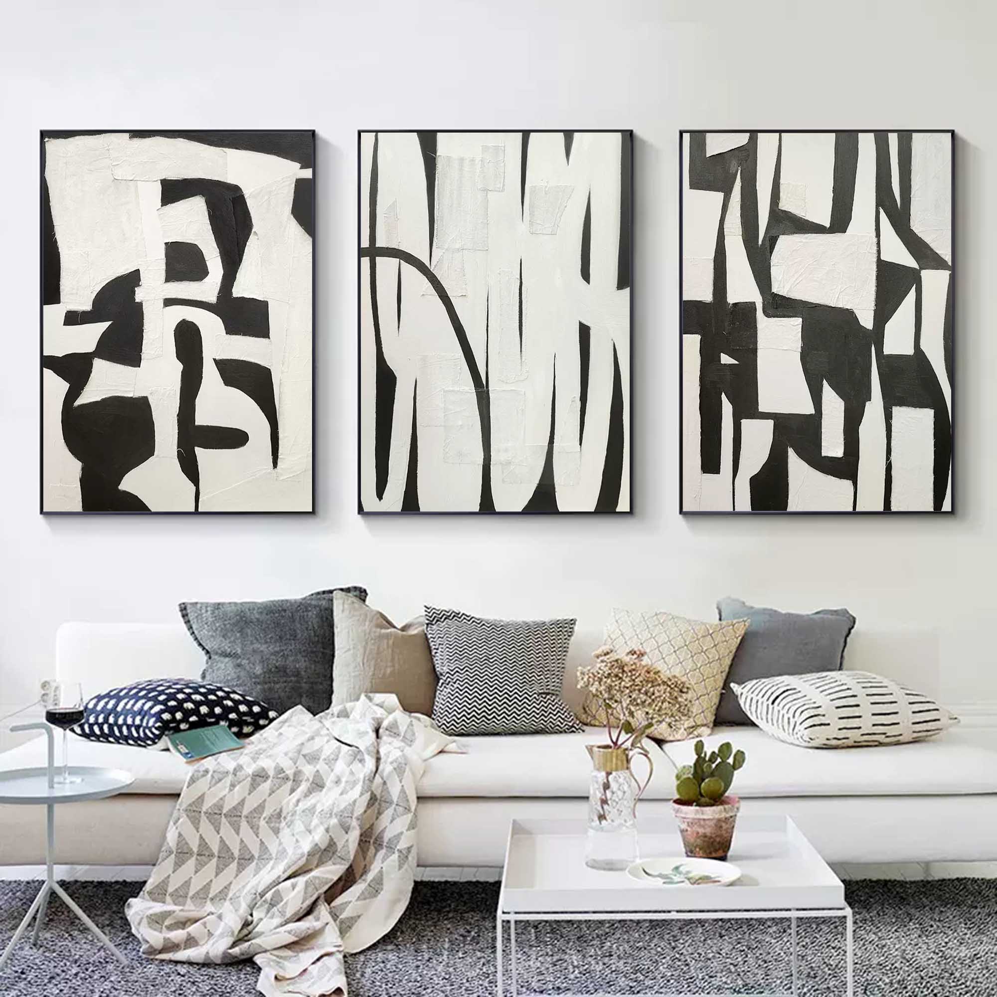 Abstract Painting Set of 3 SP123 - Neutralighting