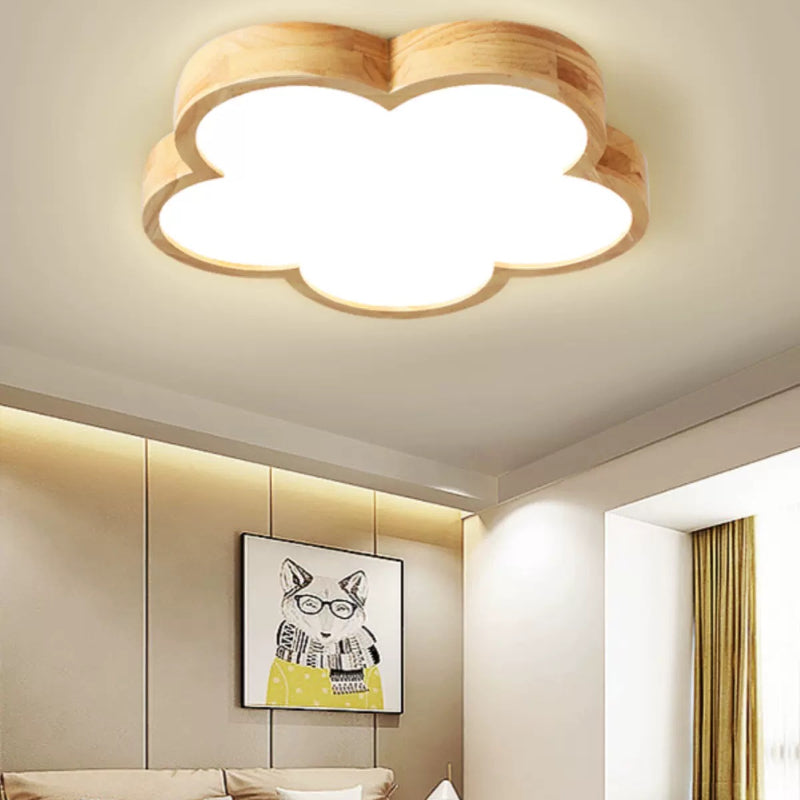 Aria Modern Flush Mount Ceiling Light Wood Living Room/Bedroom - Neutralighting