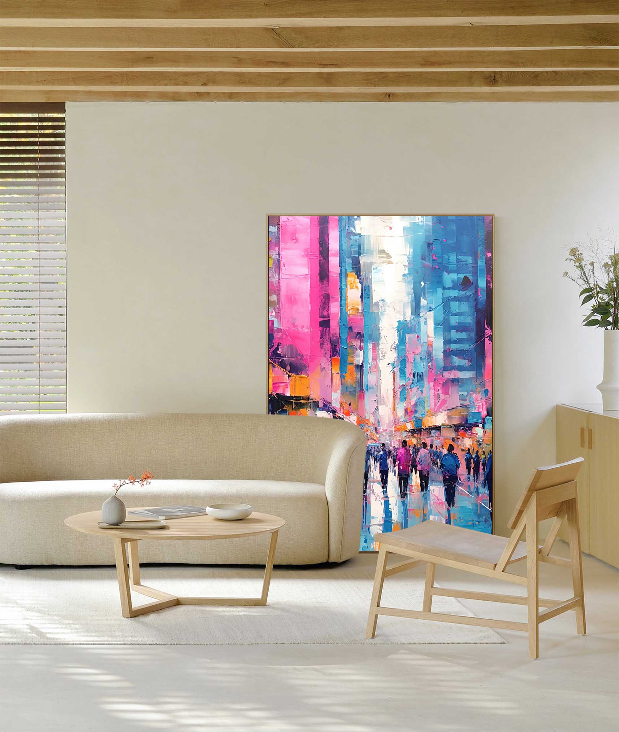Wall Art Architecture Contemporary Bustling Urban