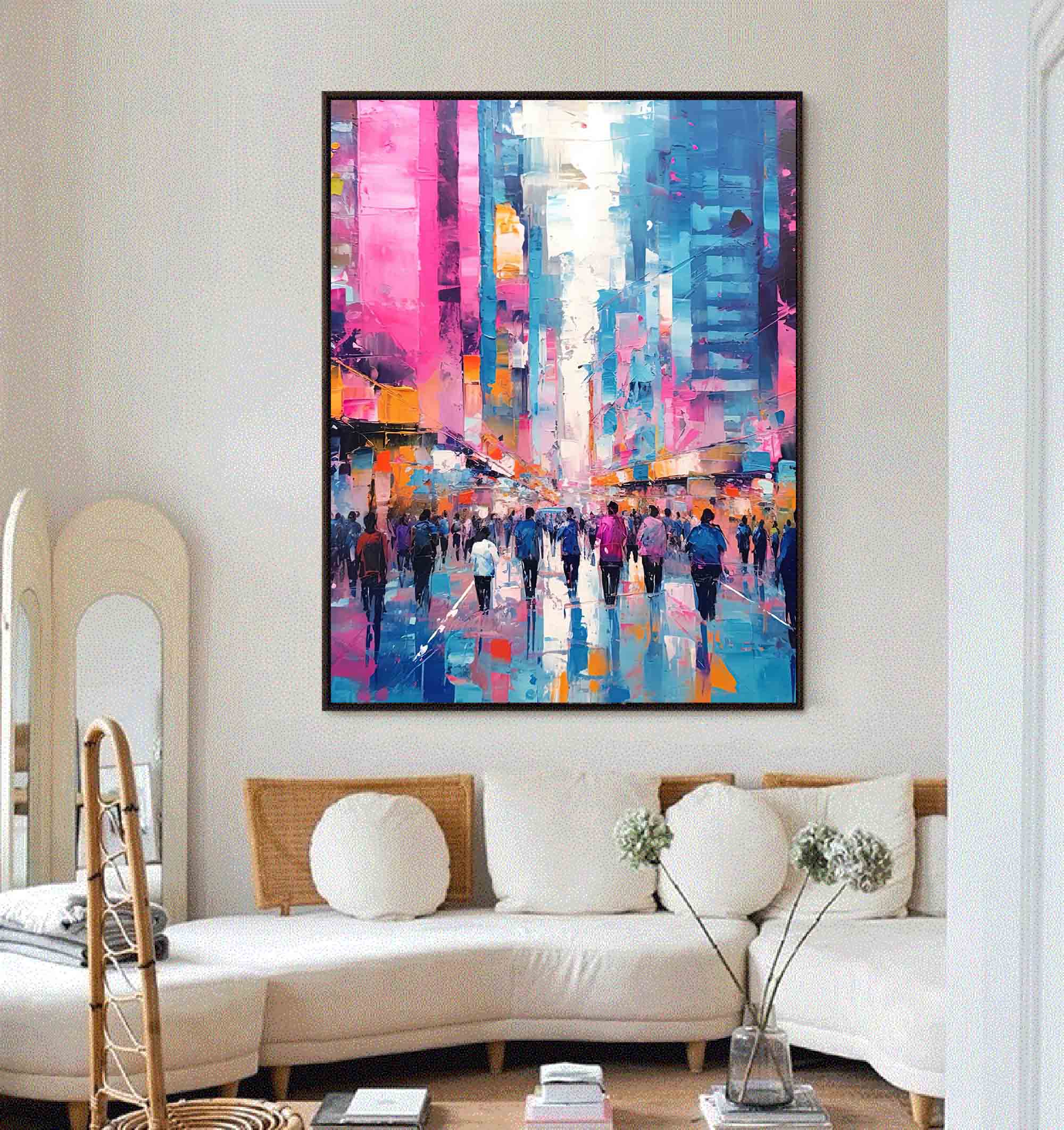 Wall Art Architecture Contemporary Bustling Urban