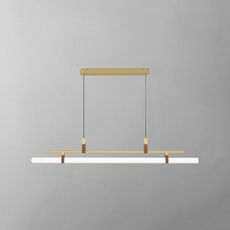 Inari Modern Linear Metal Pendant Light,Black/Gold - Neutralighting