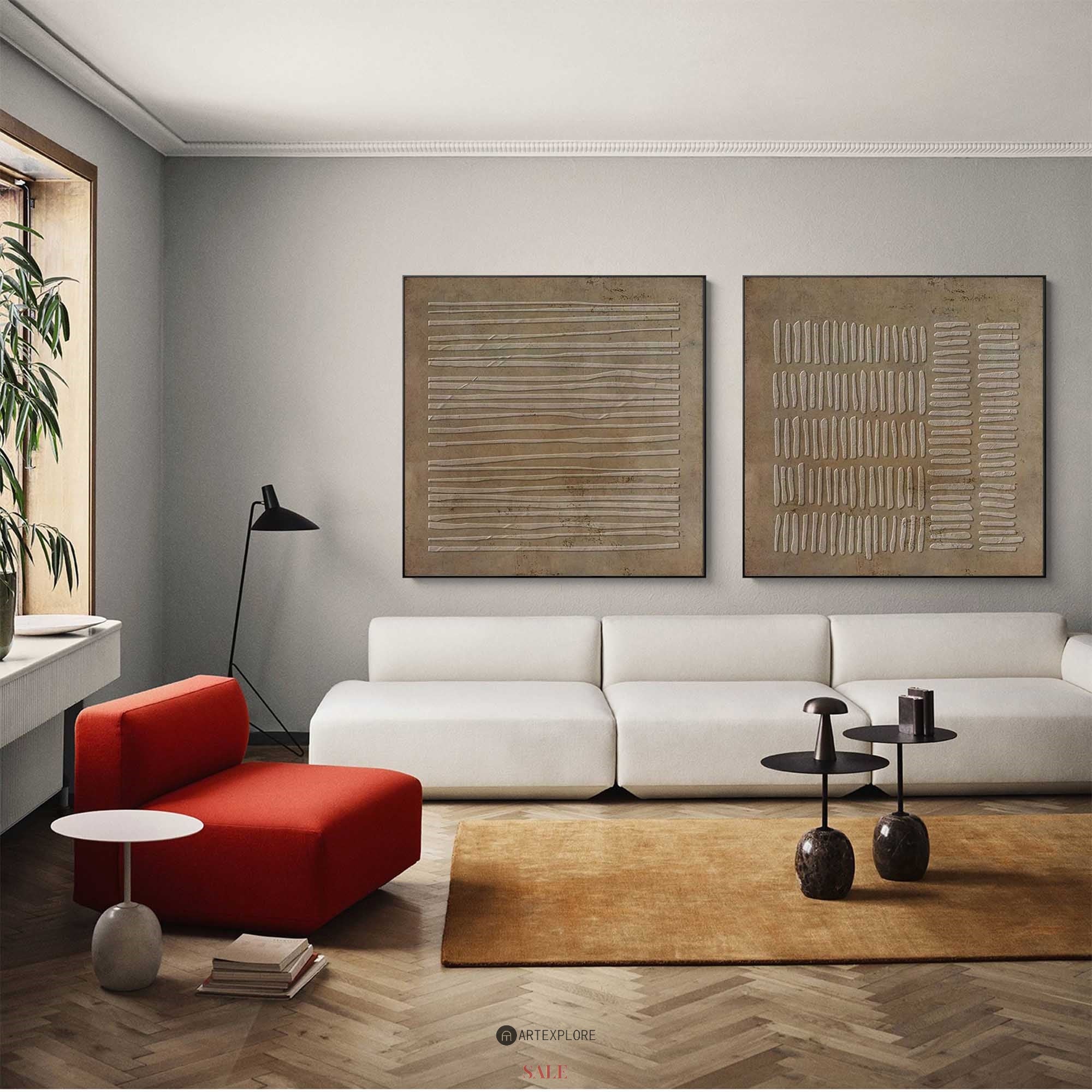 Set of 2 Abstract Art ABAO50 - Neutralighting