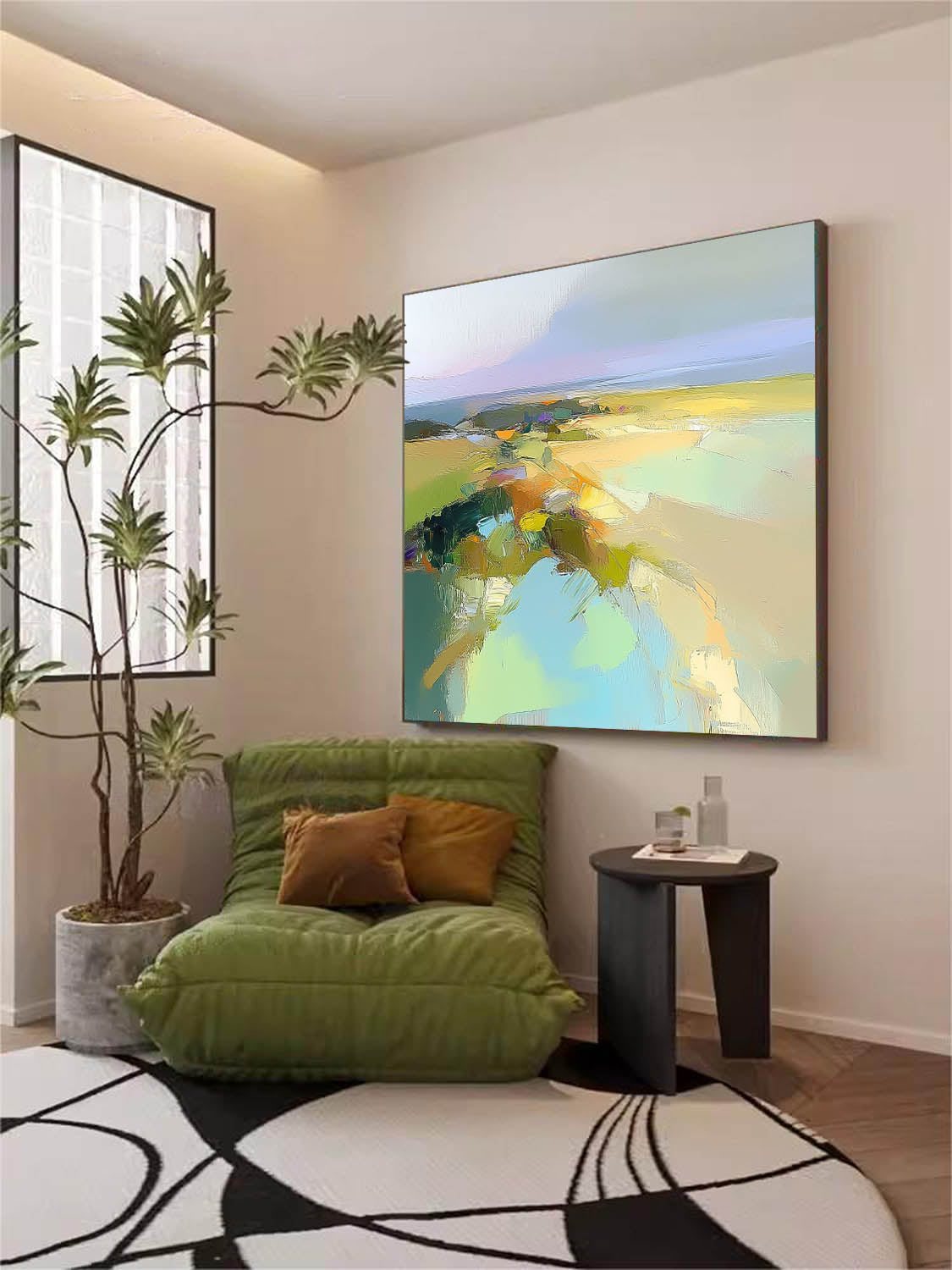 Wall Art Abstract Field Coastal Landscape
