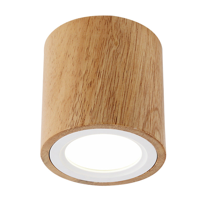 Muto Modern Wood Ceiling Light, Cylindrical, Corridor/Balcony - Neutralighting