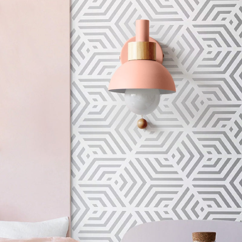 Valentina Modern LED Wall Lamp Metal Glass Bedroom White/Yellow/Pink/Green - Neutralighting